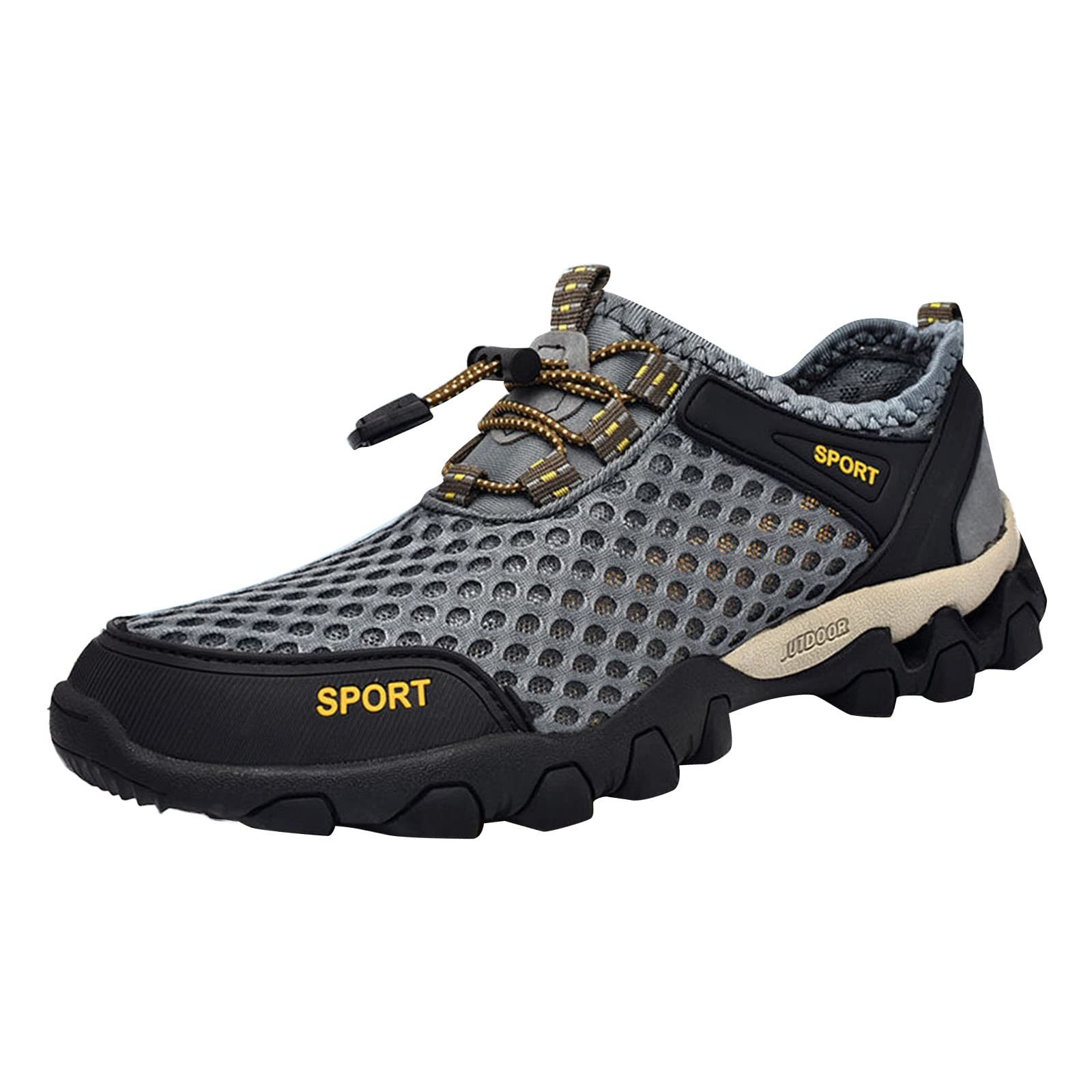 Breathable Men's Summer Mesh Hiking Shoes - Comfortable Outdoor Walking & Travel Sneakers for Men Size 11.5 - Perfect for Hiking, Camping and Daily Wear