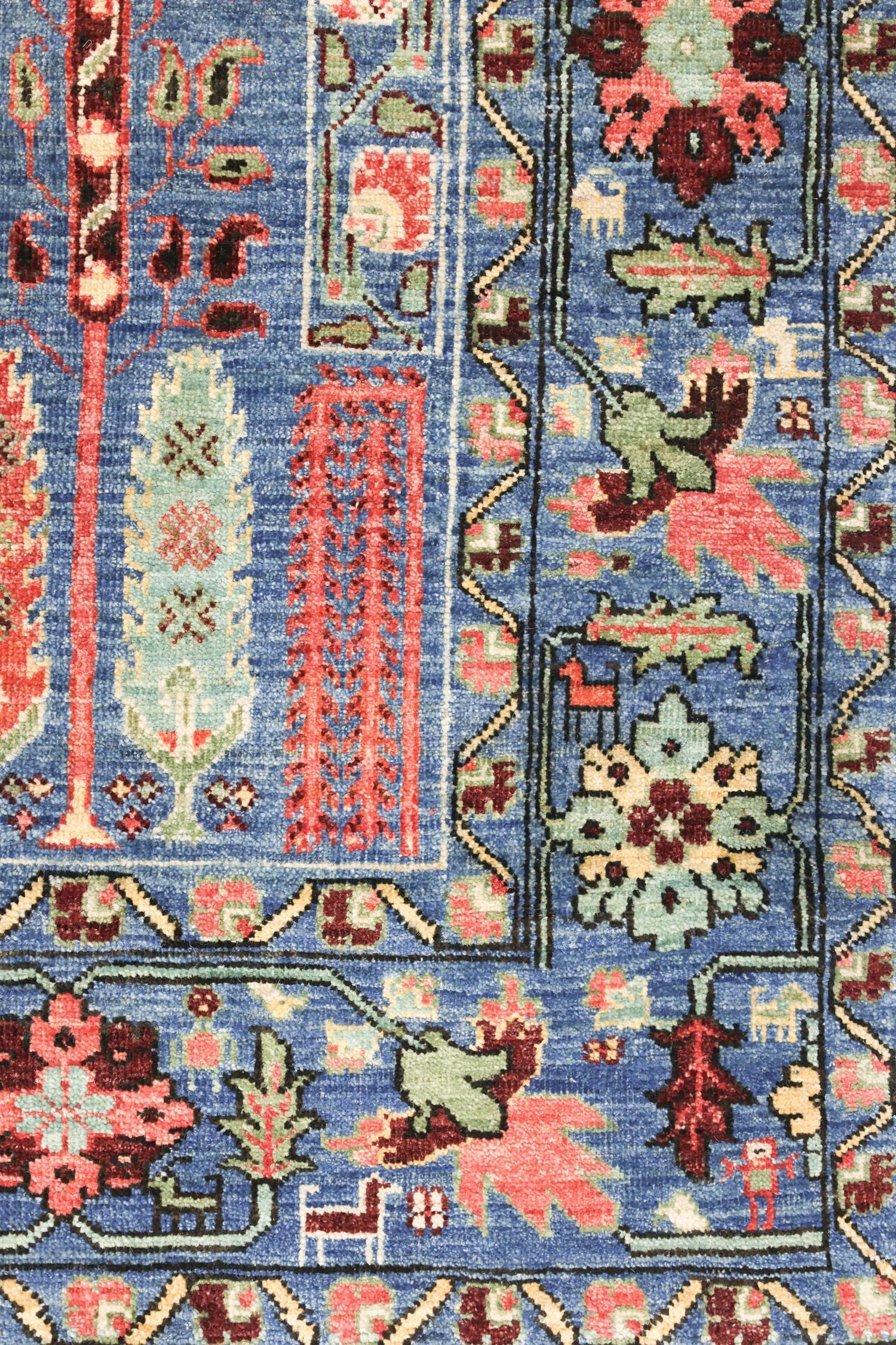 Bakshaish Willow Handwoven Tribal Rug J71209 - Authentic Persian Tribal Design for Boho Home Decor, Living Room & Bedroom