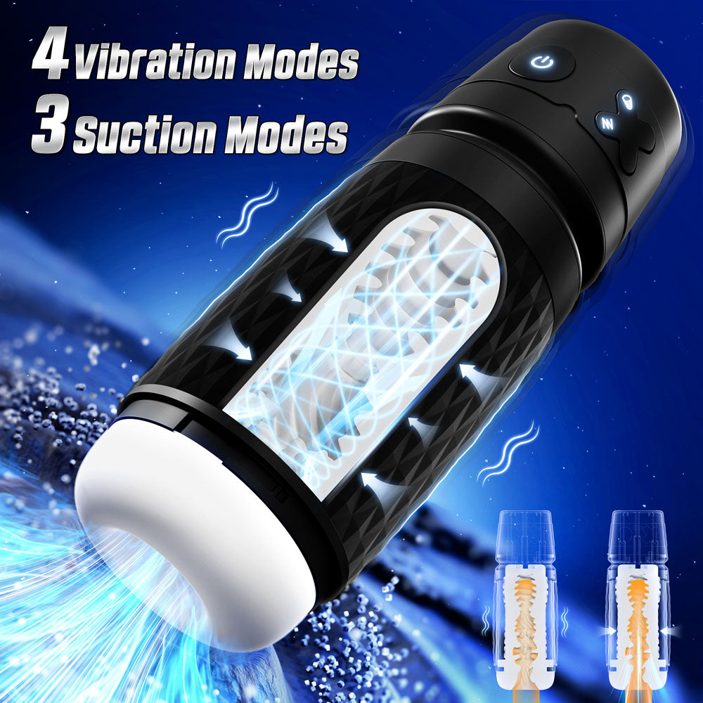 Cyberskin The Warrior - Automatic Male Masturbator with Vibration & Suction Technology - Perfect for Solo Pleasure and Discreet Adult Play