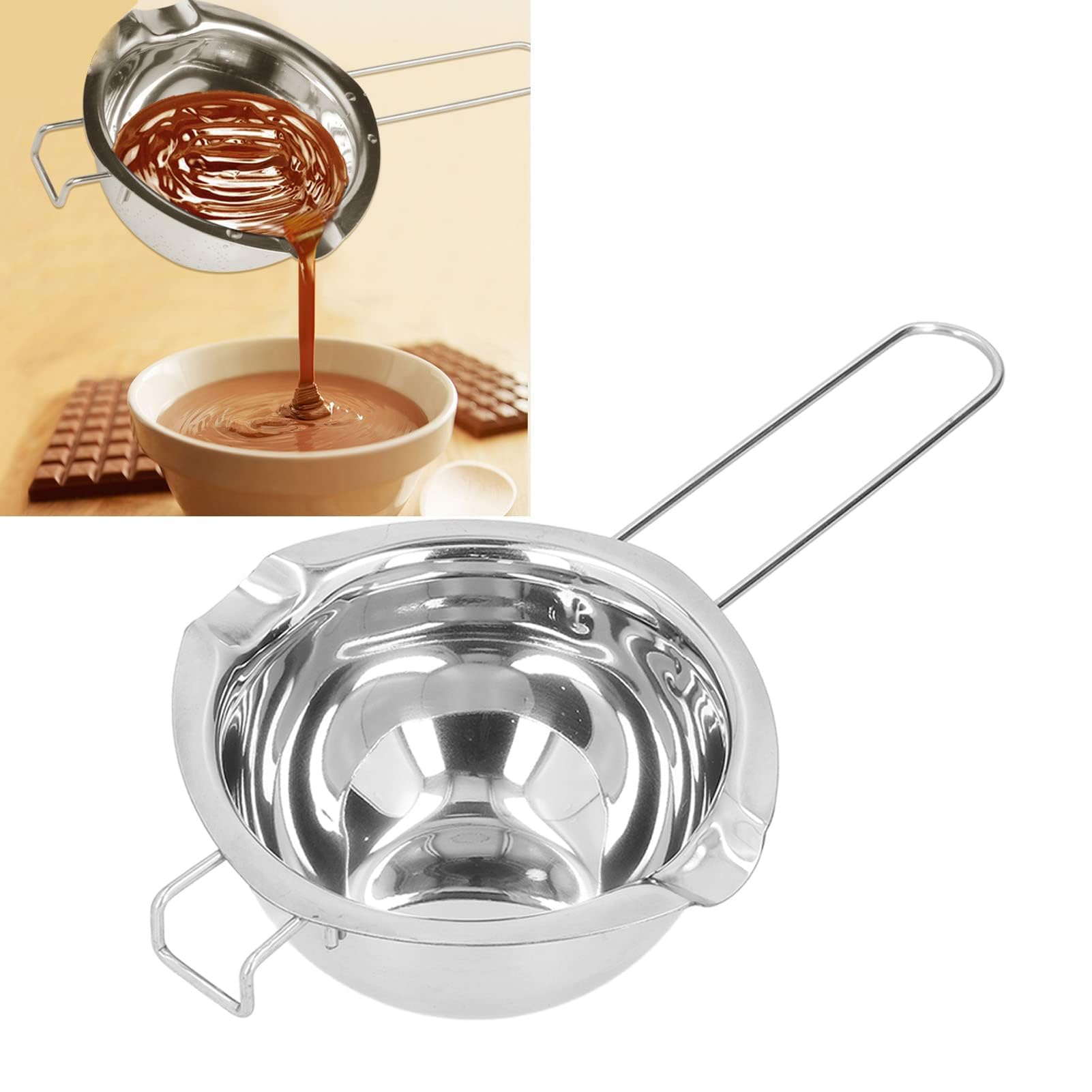 Premium Stainless Steel Double Boiler Pot for Chocolate & Candy Melting - Stovetop Safe Kitchen Essential for Baking, Desserts & DIY Treats