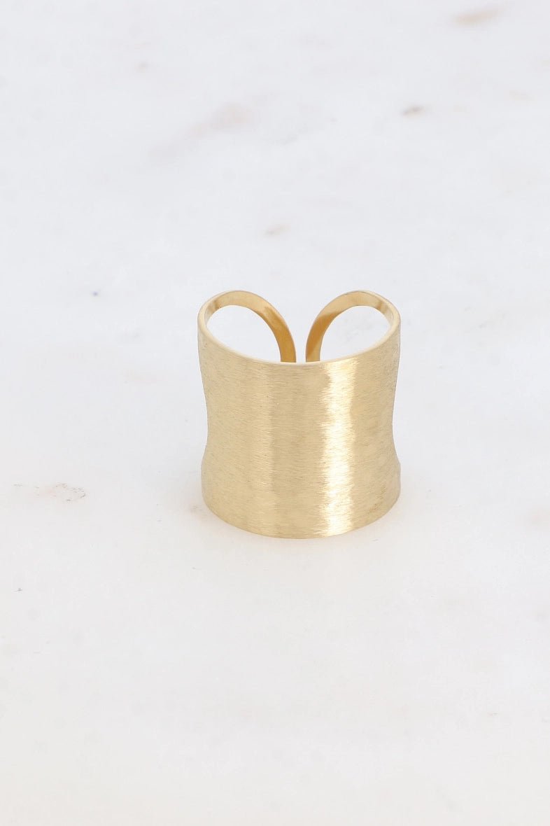 Large Type Brushed Bangle Ring - Bold & Elegant Jewelry for Women | Perfect for Parties, Weddings & Everyday Wear