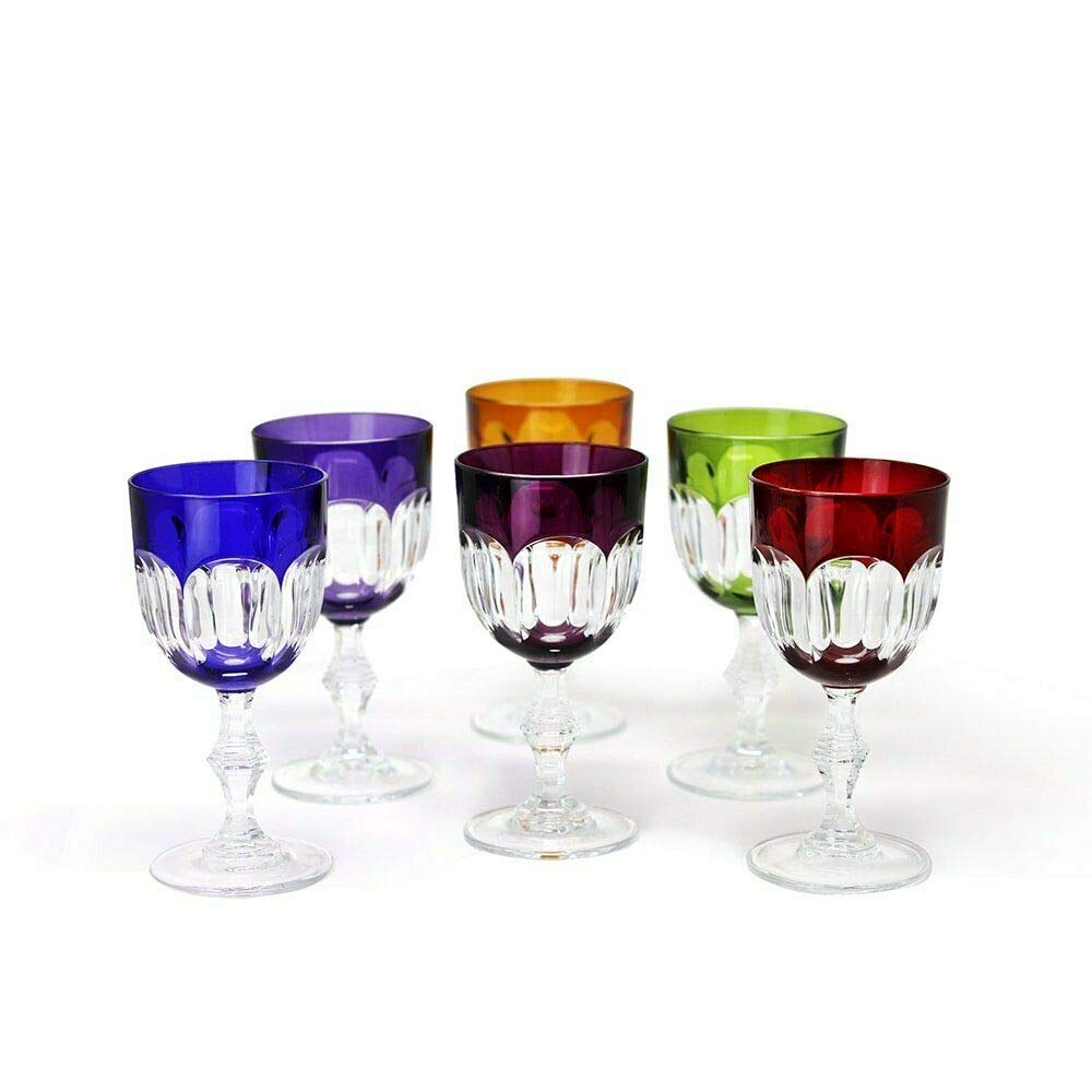 Nicole 6-Piece Wine Glass Set - Elegant Stemware for Red & White Wine - Perfect for Dinner Parties, Weddings & Home Entertaining