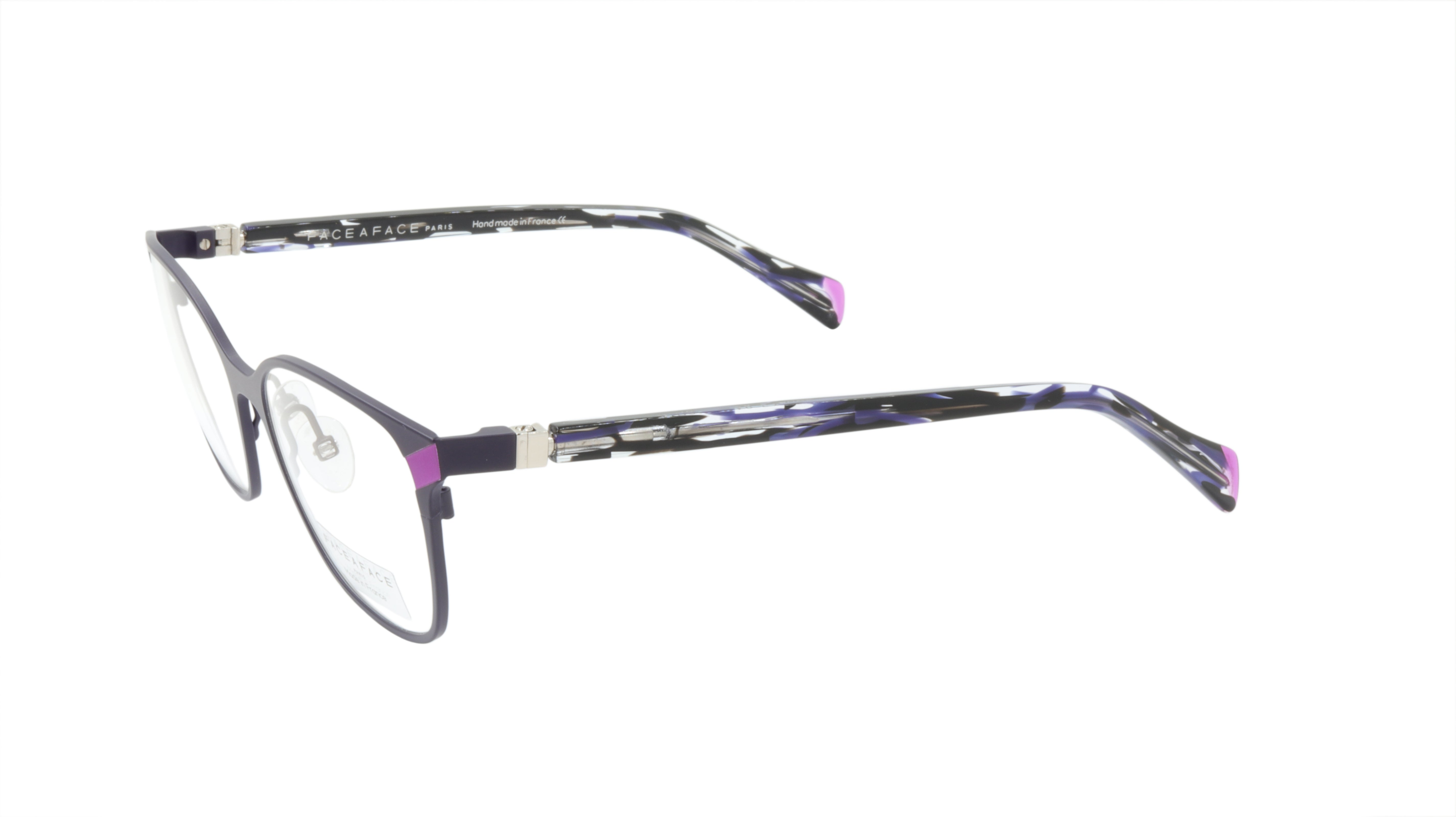Face A Face ZOOEY 2 Eyeglasses Frame - Acetate & Metal Blend, Dark Matte Violet (9381) | Perfect for Work, Reading & Fashion Accessories