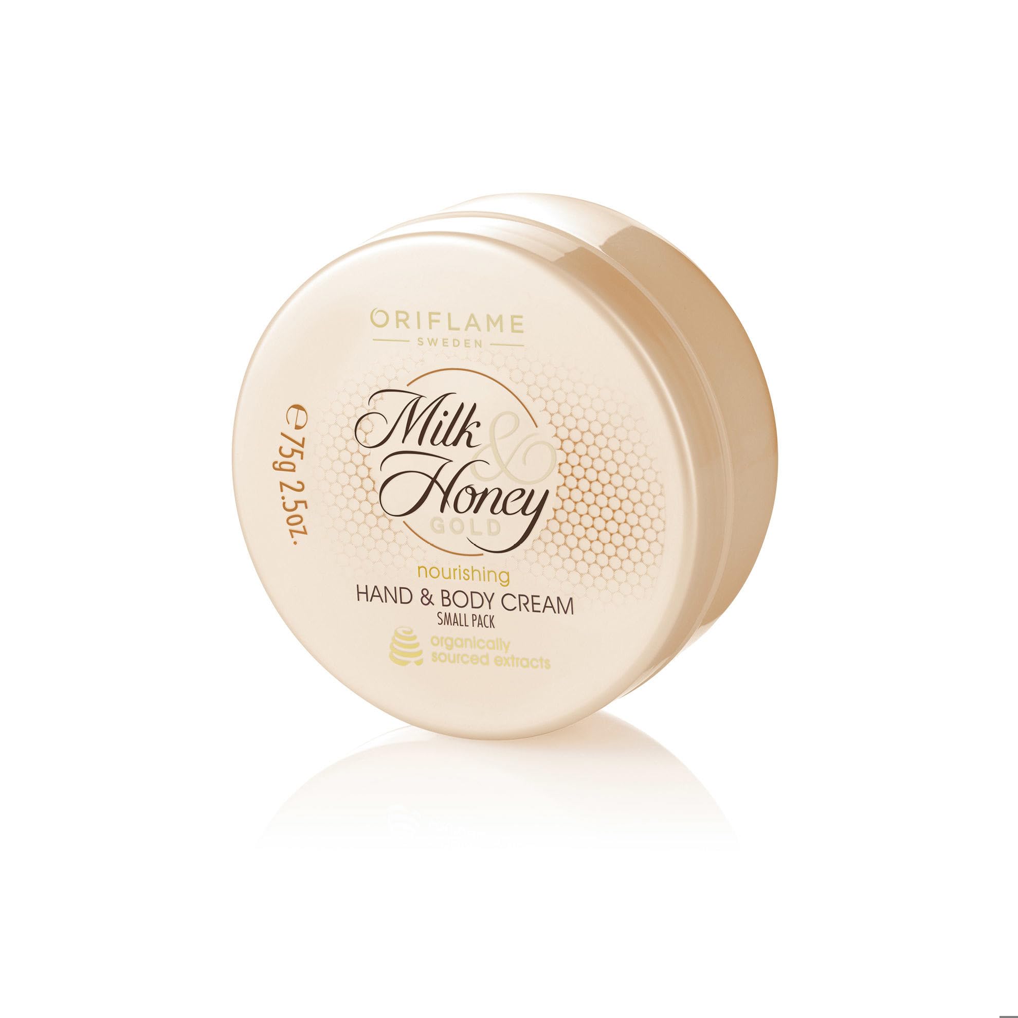 Oriflame Milk & Honey Gold Nourishing Hand & Body Cream 75g - Hydrating Moisturizer for Dry Skin, Luxurious Spa Treatment at Home, Perfect Gift for Women
