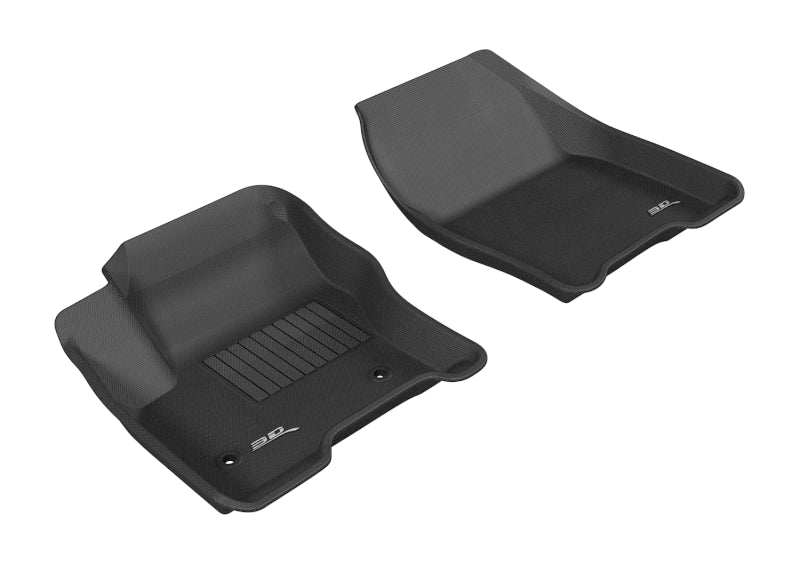3D MAXpider All-Weather Floor Mats for 2013-2018 Ford C-Max & Escape Kagu 1st Row - Premium Black Car Mats | Perfect for Daily Commuting, Road Trips & Family Protection