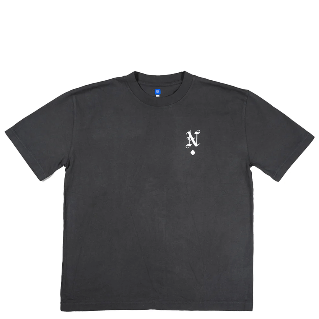 NRML ACE OF SPADES Graphic Boxy Tee - Black Cotton Streetwear T-Shirt for Men | Casual Outfit, Hip Hop Fashion, Urban Street Style