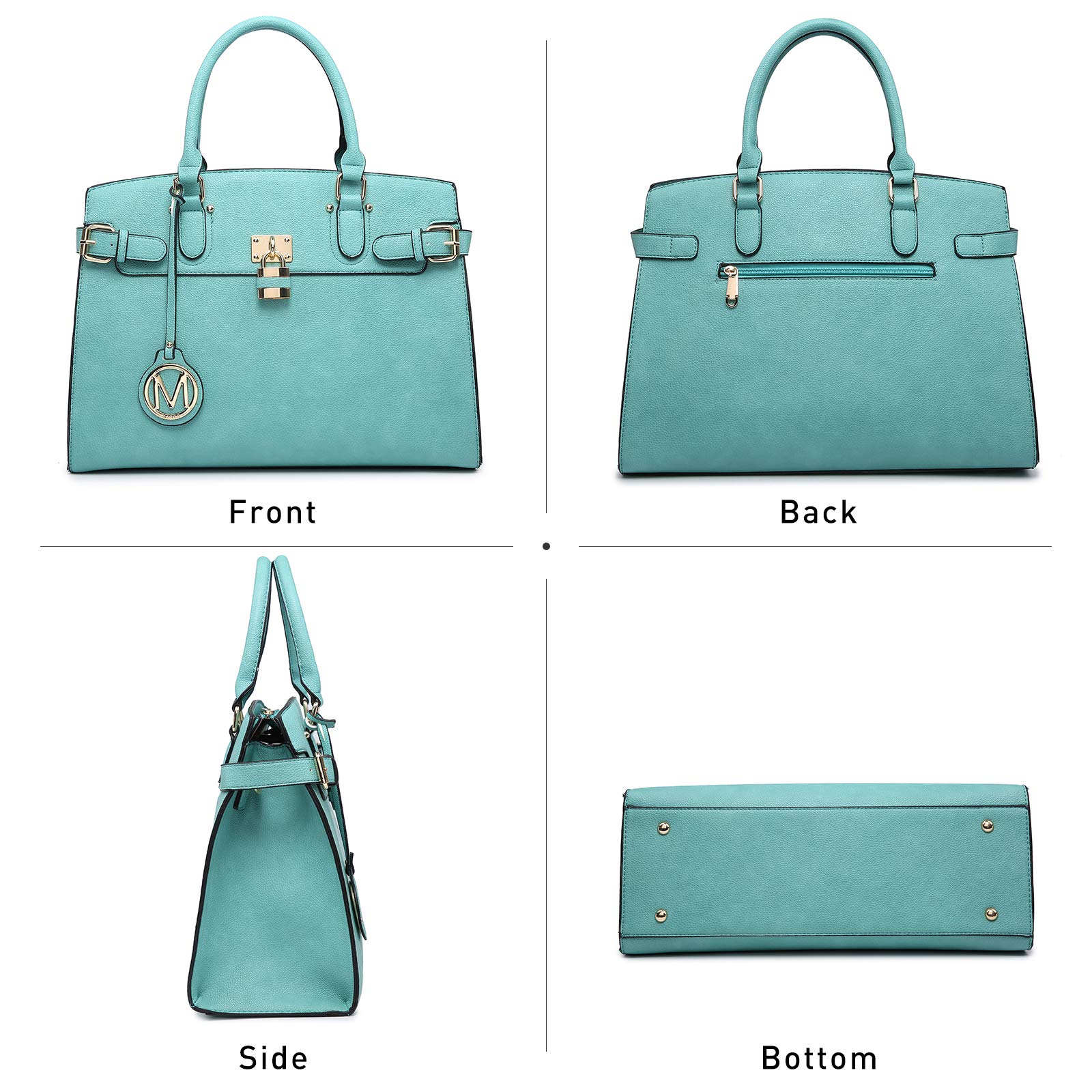 MKP Women's Fashion Satchel Handbag - Top Handle Tote Shoulder Bag for Work & Travel with Matching Wristlet Wallet | Professional Office Bag, Daily Commute & Weekend Outing Accessory