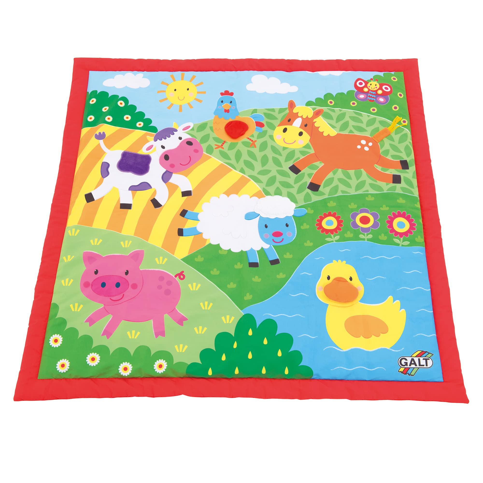 Galt Toys Large Farm Playmat for Kids - Educational Farm Animal Activity Mat for Toddlers & Preschoolers - Perfect for Playrooms, Daycare & Home Learning