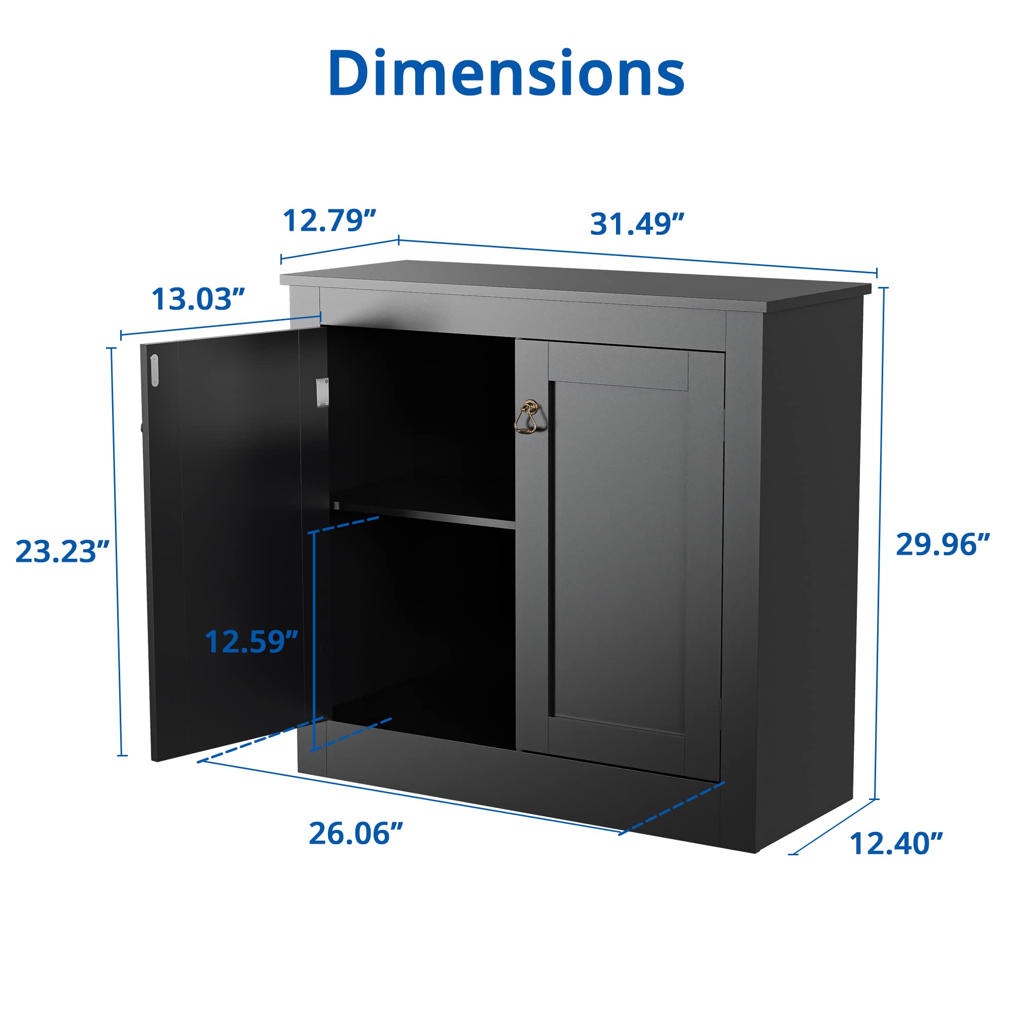 Cozy Castle Buffet Cabinet with Storage - 31.5