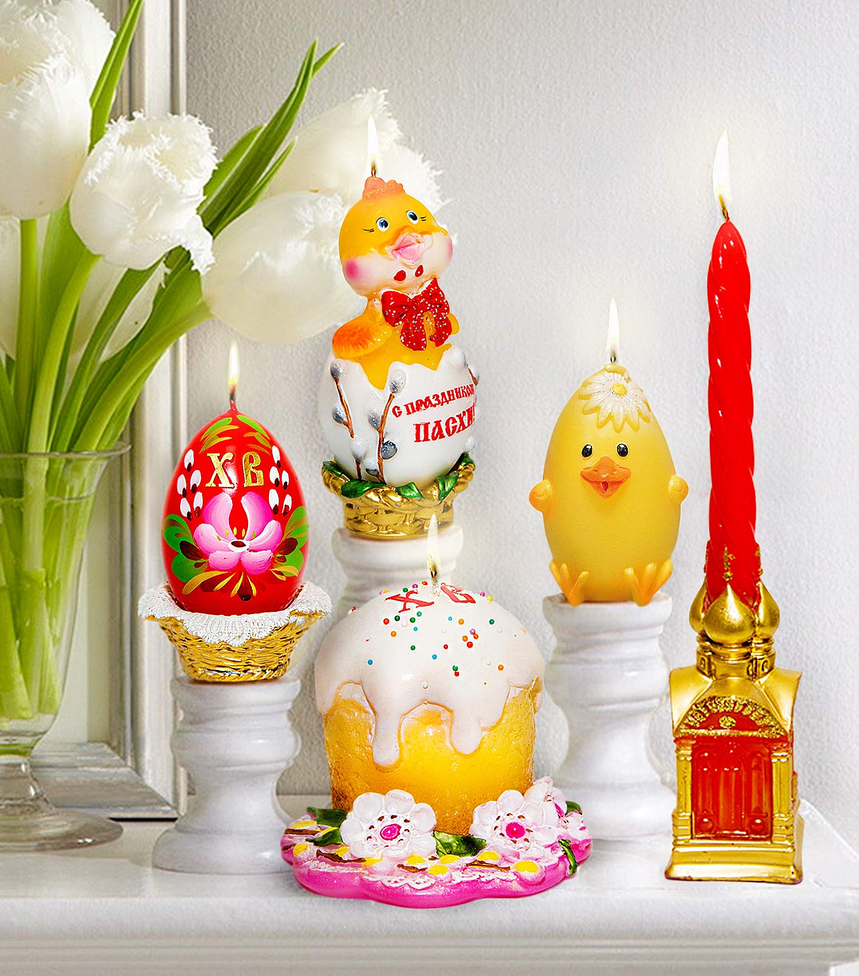 Egg in a Basket Easter Candle - Handmade Spring Decor for Home, Table Centerpiece, Easter Party & Seasonal Celebration