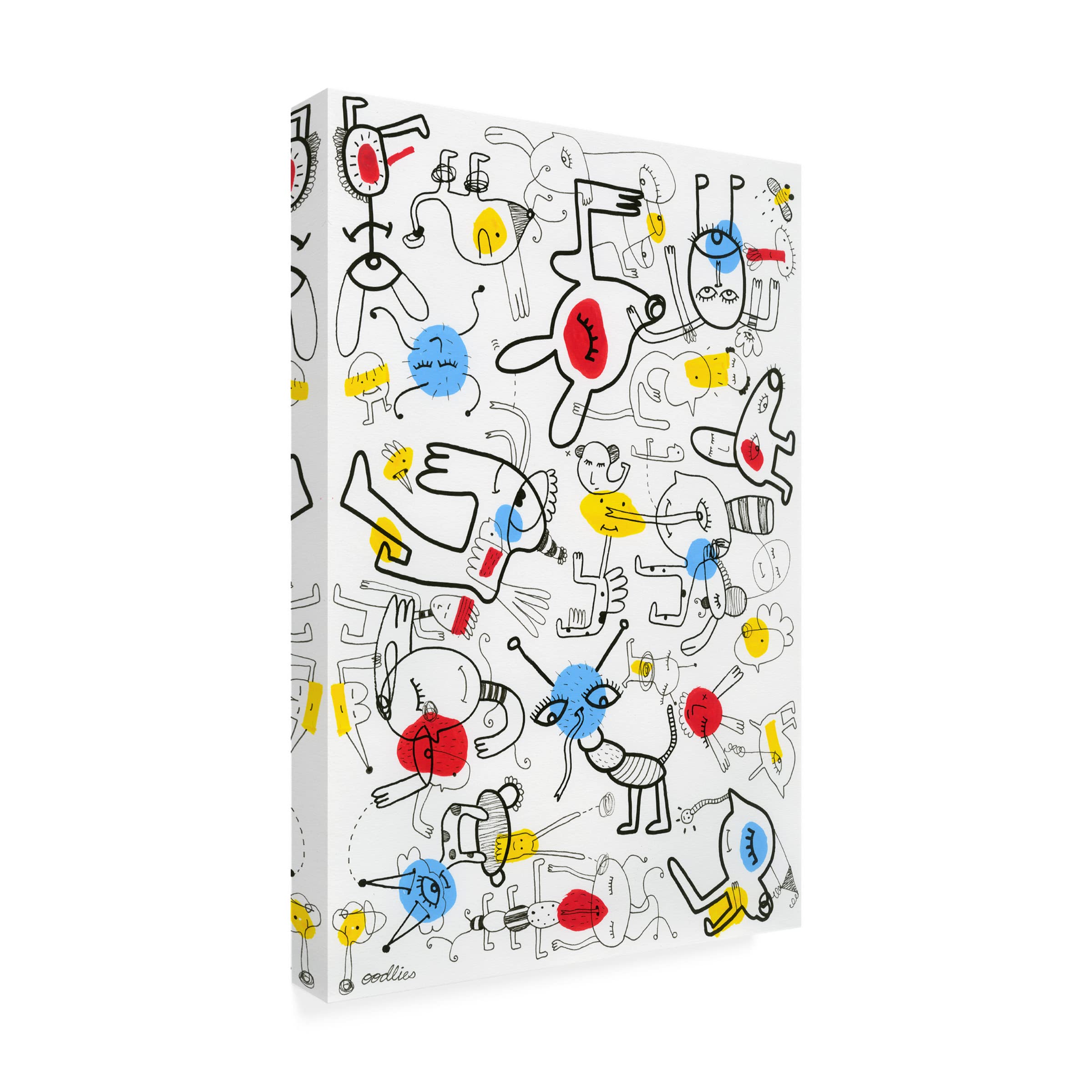Nigel No Mates Canvas Wall Art by Oodlies - Funny Home Decor for Living Room, Bedroom & Office