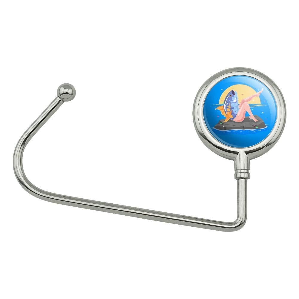GRAPHICS & MORE Reverse Mermaid with Tuna Head Purse Bag Hanger Hook - Unique Novelty Handbag Holder for Women, Perfect for Restaurants, Bars & Home Organization