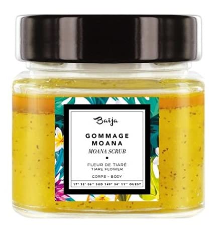 BAIJA Gommage Moana Body Scrub with Tiare Flower Fragrance - 275g | Exfoliating & Moisturizing for Smooth Skin | Perfect for Spa Days & Relaxing Bath Time