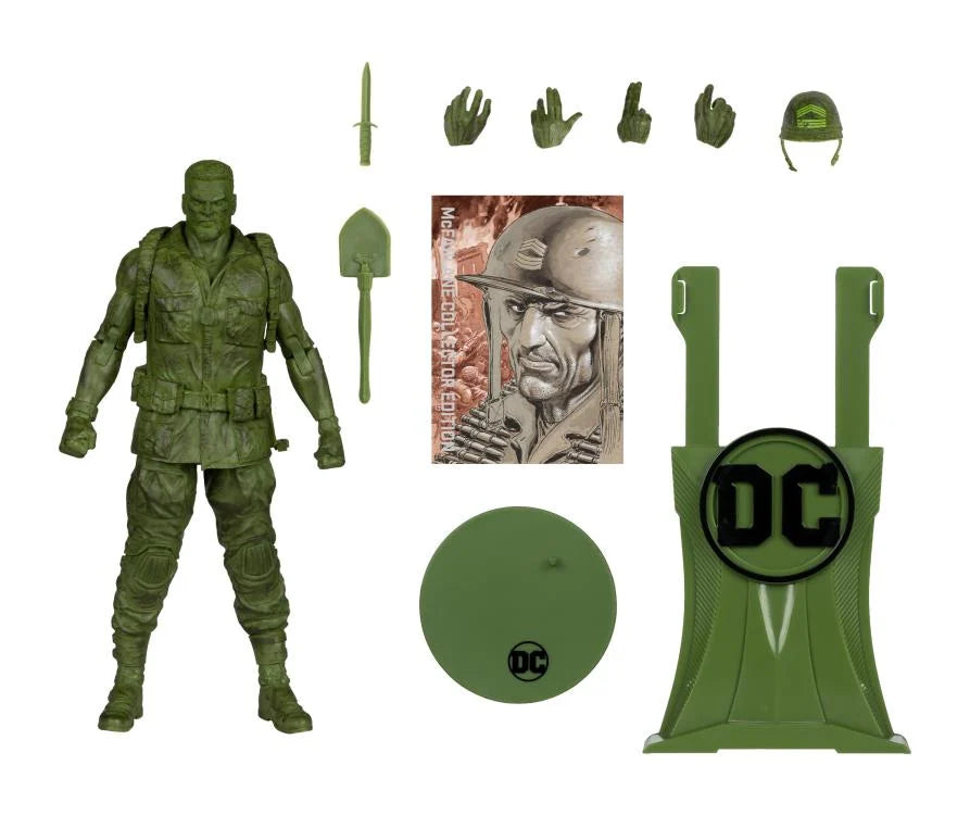 DC Multiverse Sgt. Rock Collector Edition Platinum (Chase) - Premium Action Figure for DC Comics Fans, Collectors & Display