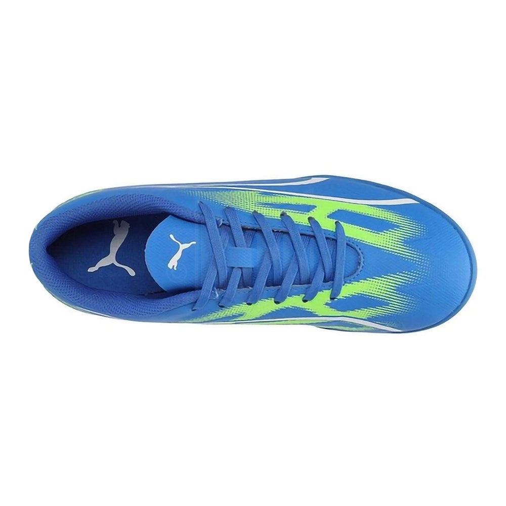 Puma Ultra Play IT Junior Indoor Soccer Shoes for Kids - Blue & White | Lightweight & Comfortable for Indoor Football Training & Games