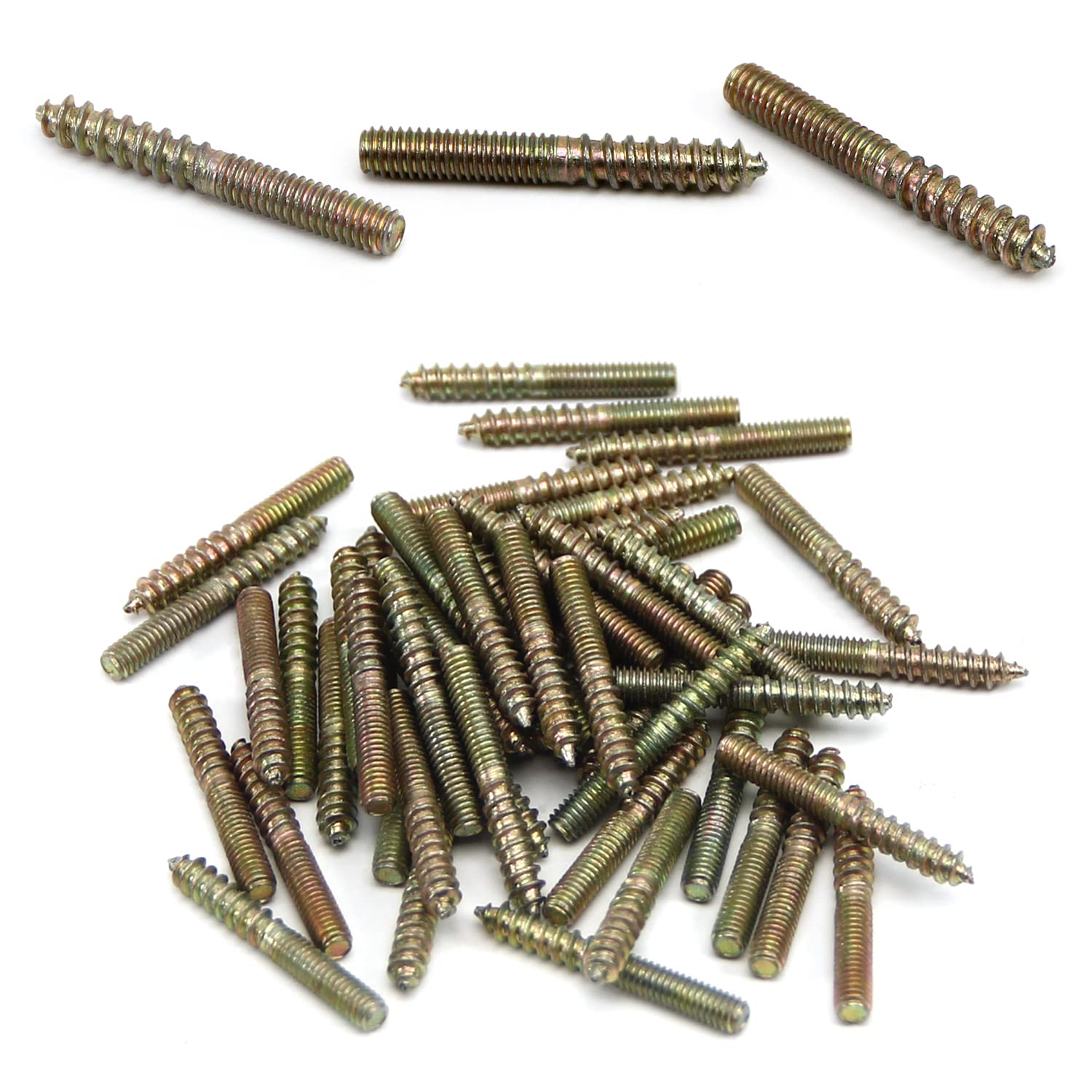 Double Headed Hanger Bolts M4x30mm - Carbon Steel Self-Tapping Screws for Furniture (50PCS) - Perfect for Pet, Outdoor & Home Use