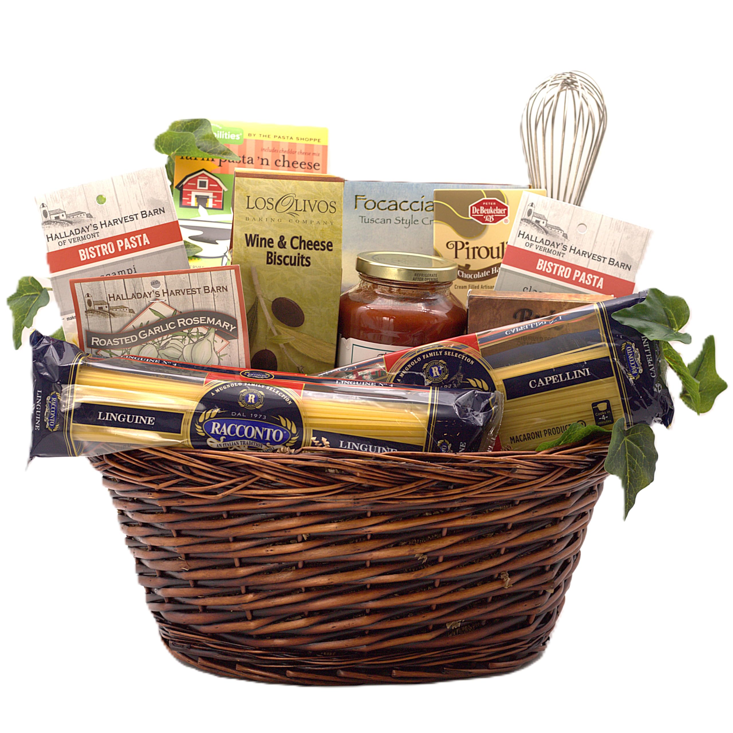 Gift Basket Village: Viva Italiano Deluxe Gourmet Gift Set - Premium Pasta, Authentic Italian Sauce, Artisan Crackers & Kitchen Essentials | Perfect for Holidays, Housewarming & Italian Food Lovers