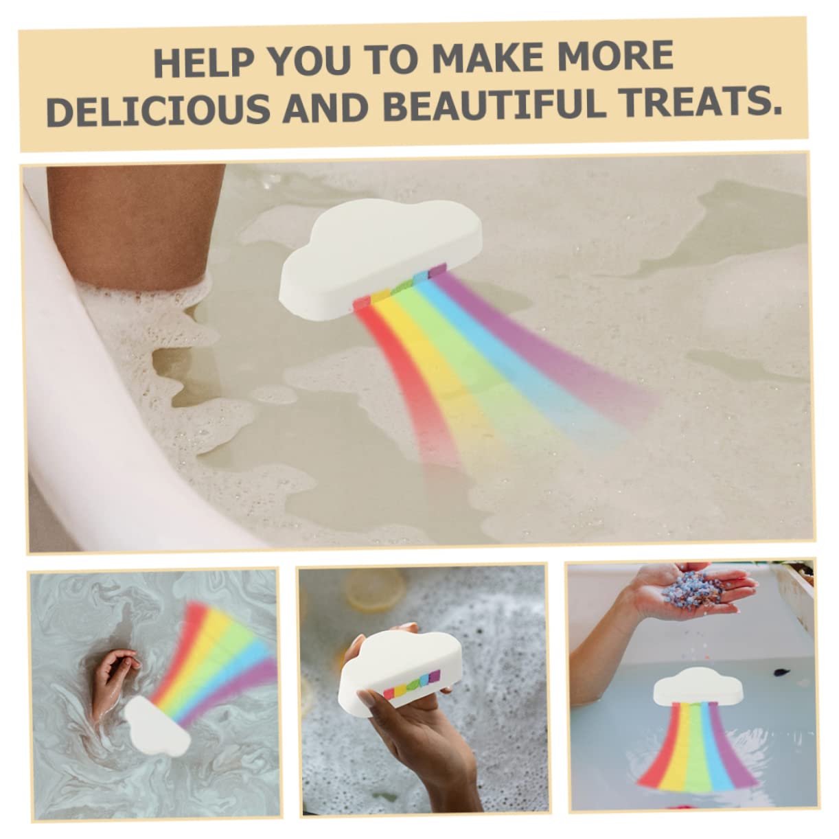 Cloud Shaped Bath Set - Natural Bath Salts & Bubbles for Relaxation | Portable Bathtub Spa Experience | Perfect for Home Relaxation, Stress Relief & Gift Giving