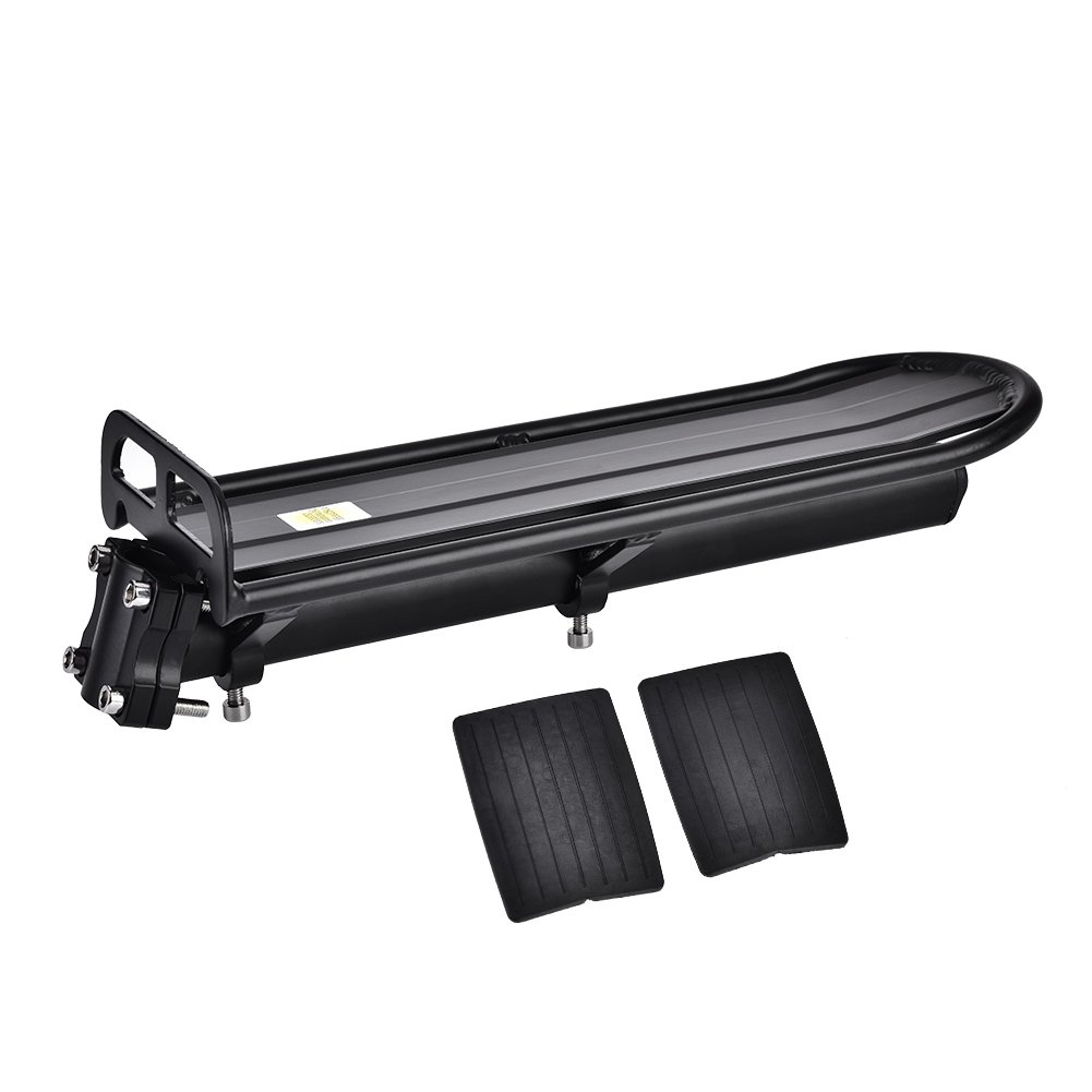Aluminum Alloy Bike Rear Rack - Quick Release Cargo Carrier for Cycling, Kids Seat & Bike Pegs - Holds 10KG - Perfect for Family Rides, Commuting & Grocery Hauling