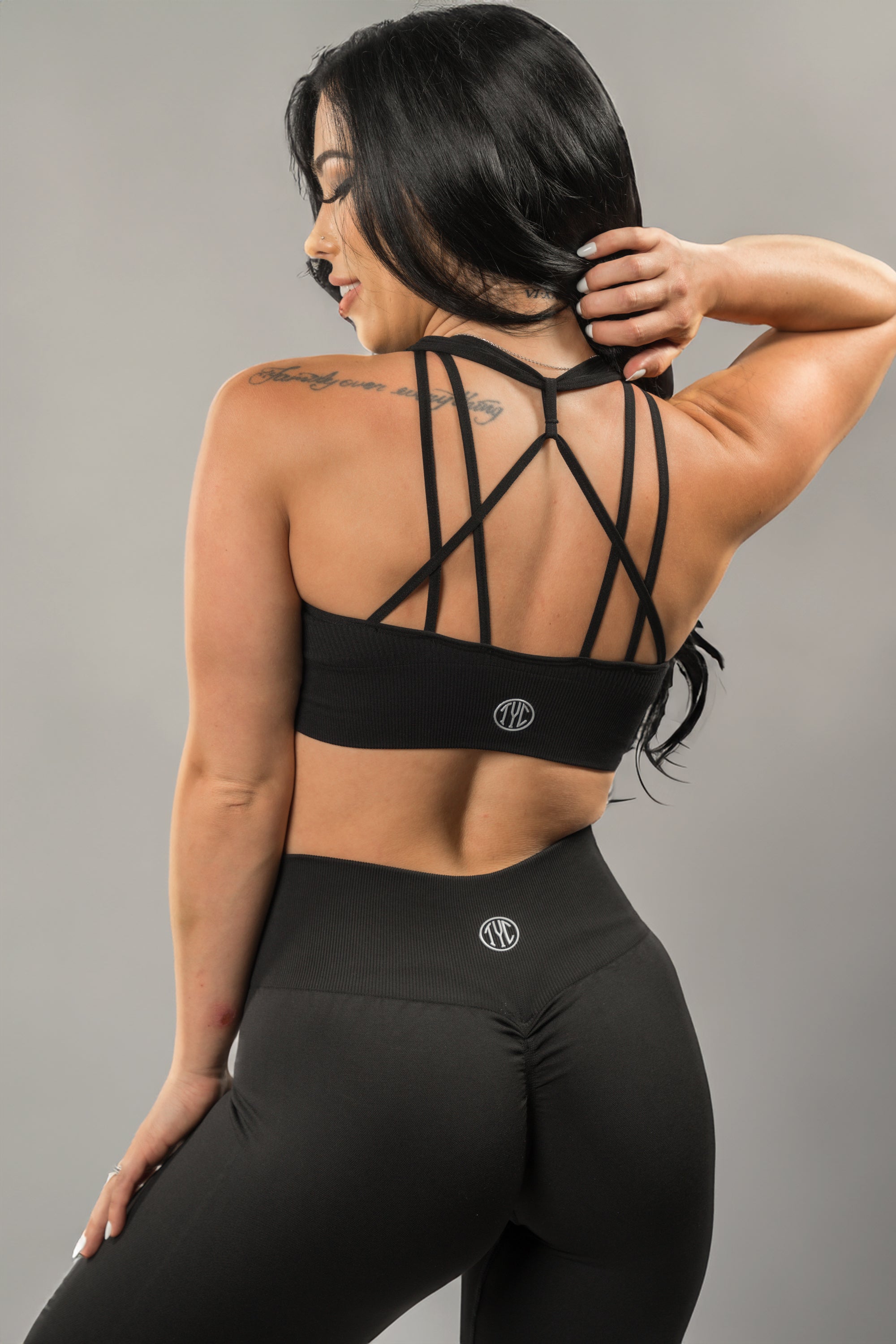 Seamless Ribbed Sports Bra - High Support Workout Bra for Women - Yoga, Running, Gym & Activewear