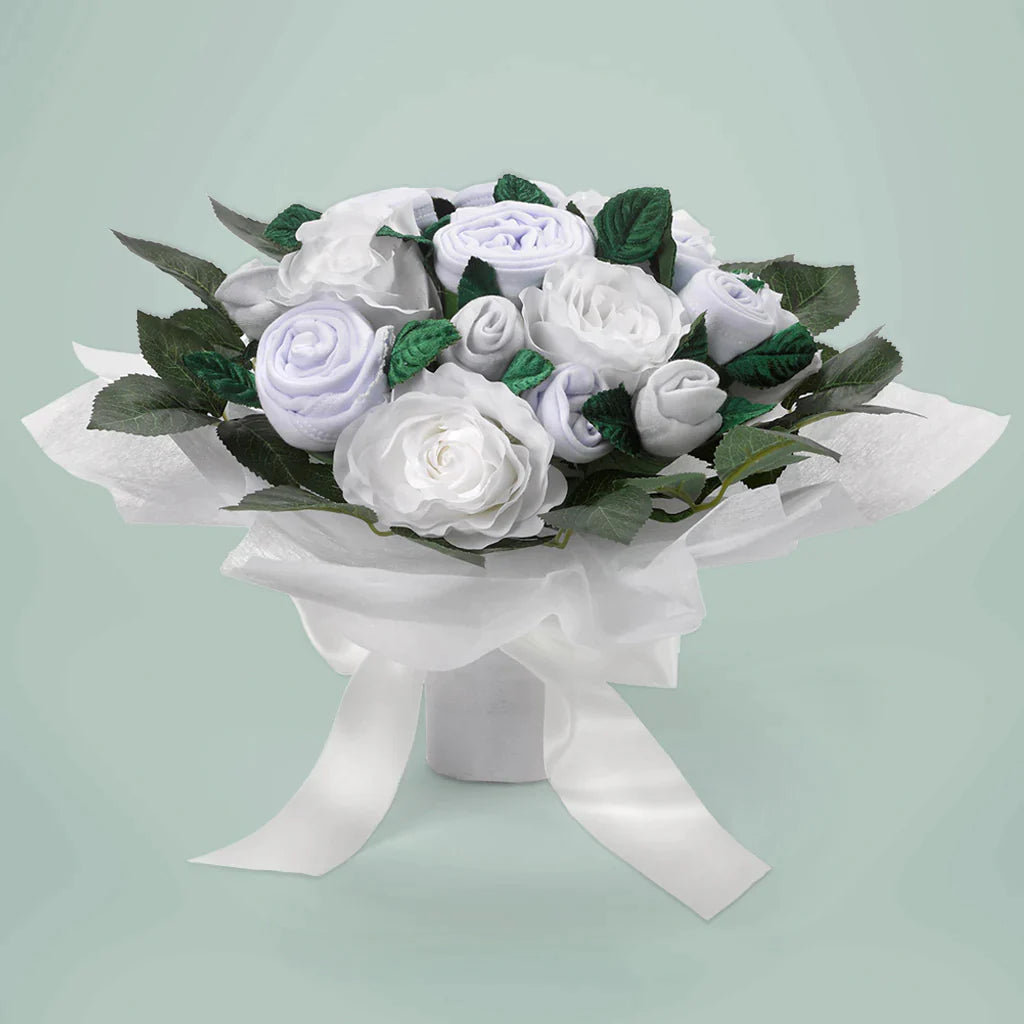 Personalized Teddy Bear & Premium Baby Gift Set with Luxury Bouquet - Perfect for Newborn Gifts, Baby Showers & Christening Presents - SKU: LBG1048