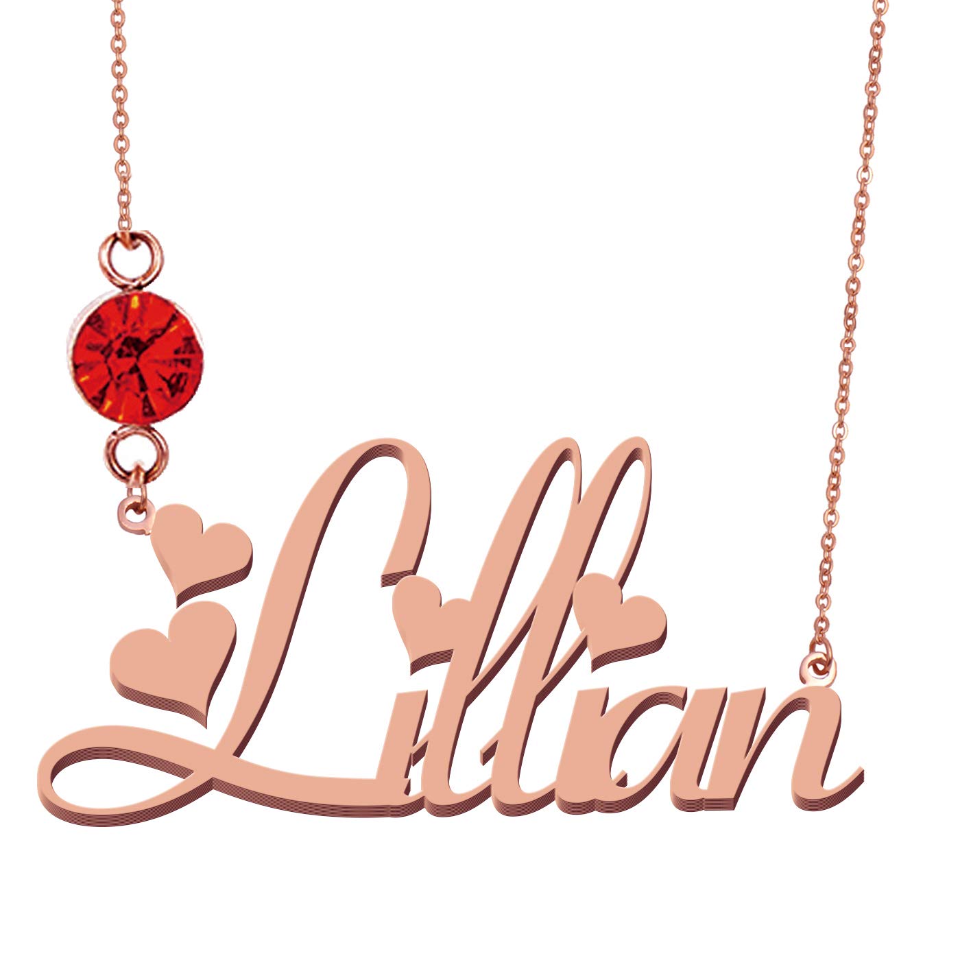 Personalized Name Necklace with Birthstone - Custom Engraved Jewelry for Women, Gift for Mom, Wife, Girlfriend - Perfect for Birthdays, Anniversaries & Special Occasions