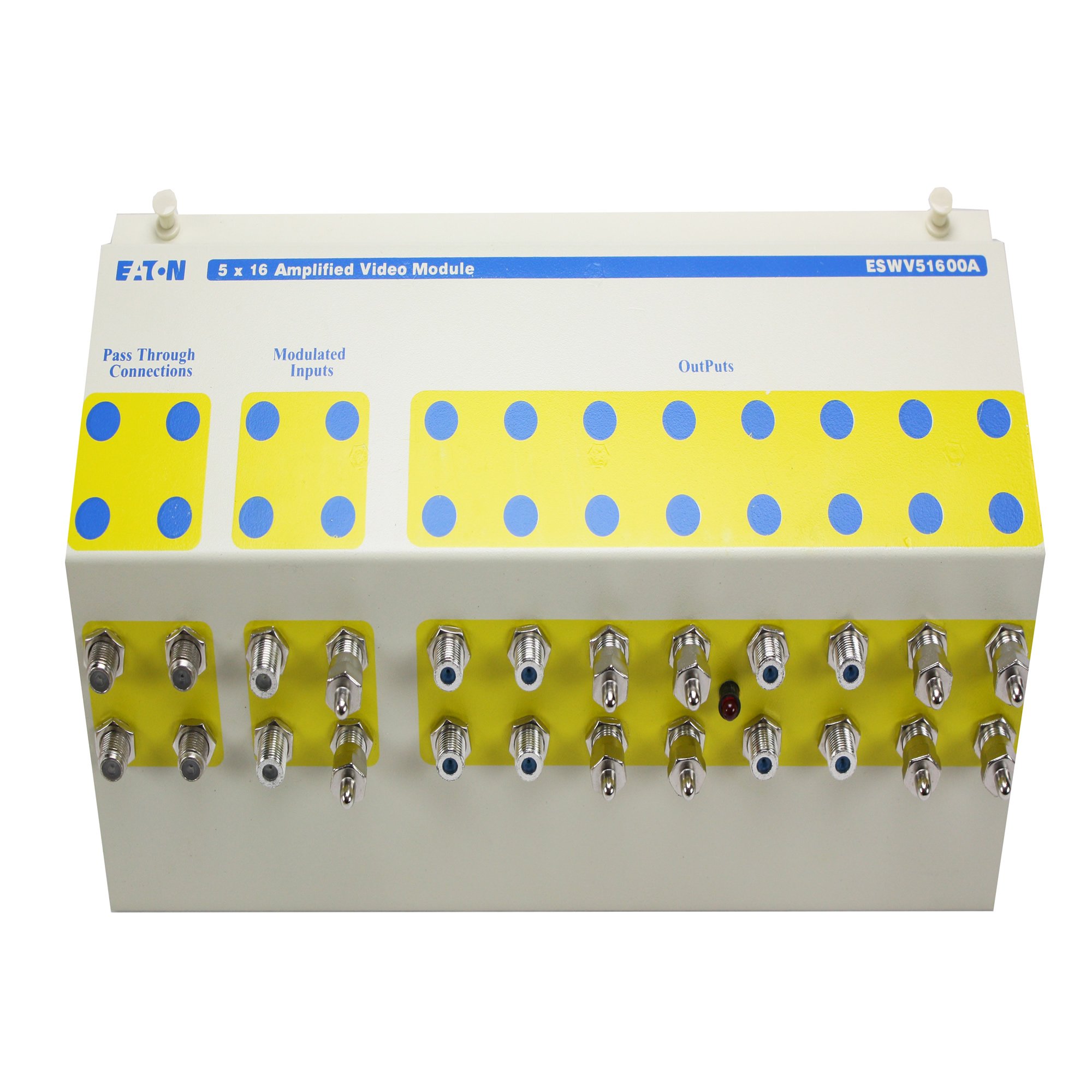 Eaton Cutler-Hammer ESWV51600A 5x16 Video Splitter Patch Panel - High-Quality Amplified Monitor Distribution for CCTV, Security Systems & Home Theater Setup