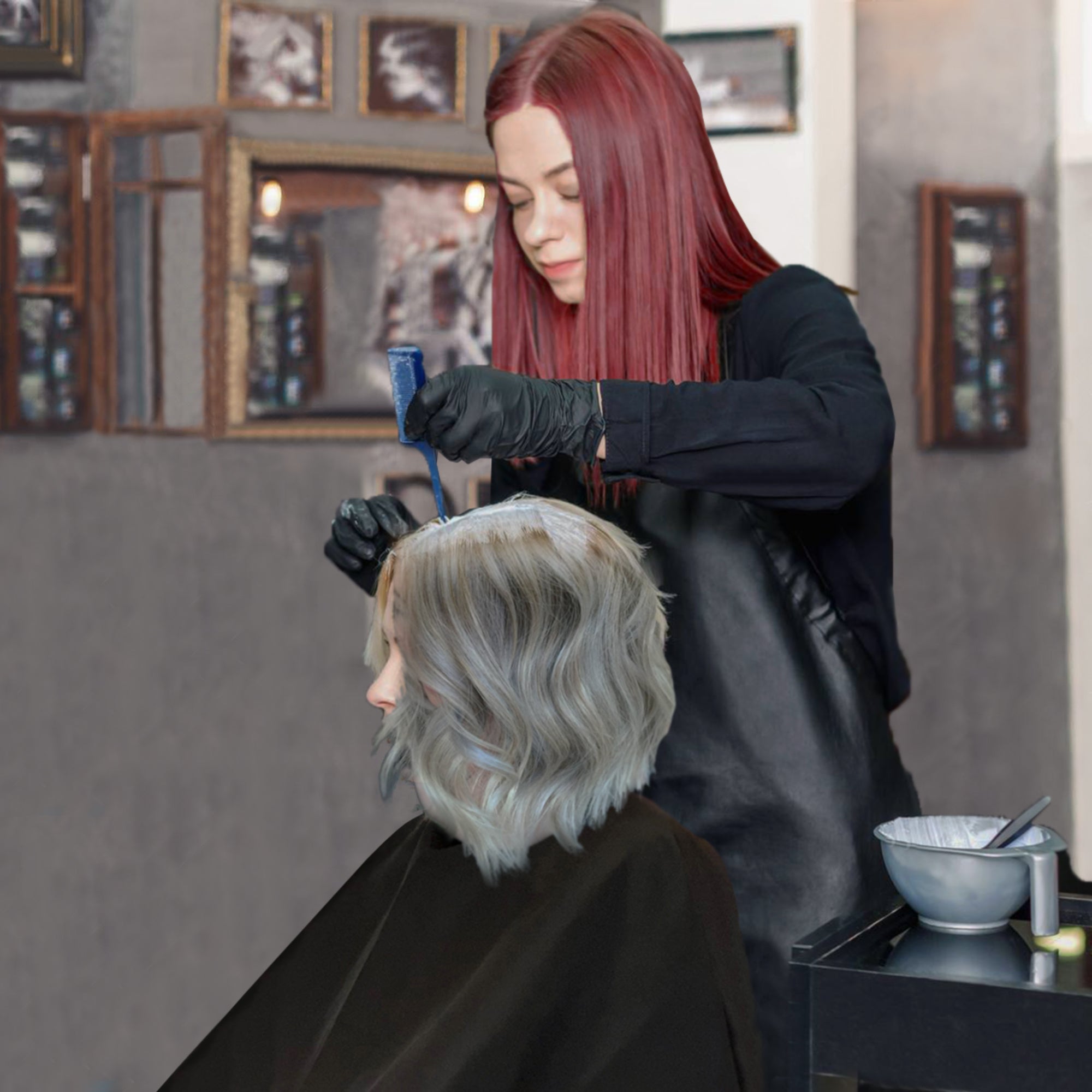 Professional Black Salon Cape 46x60 Inches - All-Purpose Barber Cape for Haircuts, Styling & Coloring - Waterproof & Durable Hair Cutting Cape for Salons & Home Use