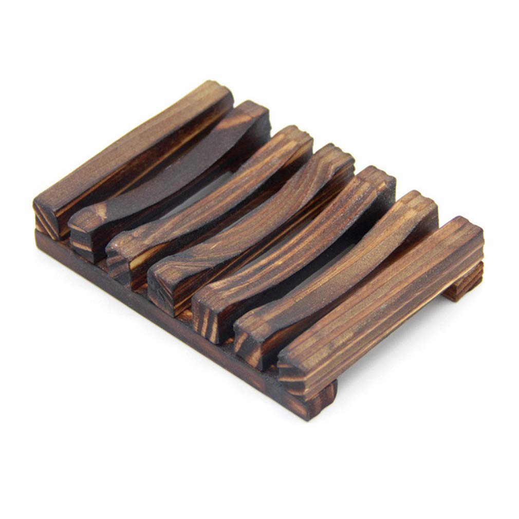 Natural Wooden Soap Dish Holder for Sink, Shower & Bathtub - Home & Spa Use