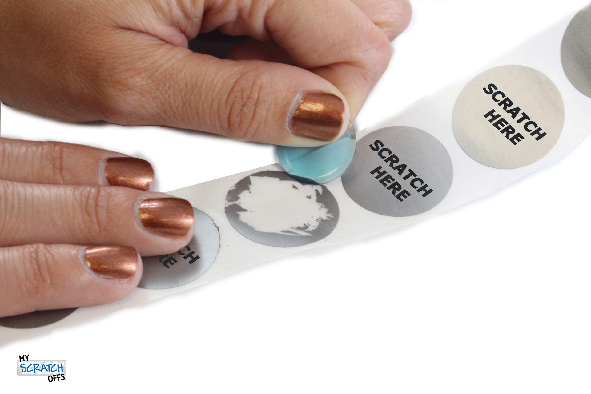 2500 Pack Silver Scratch Off Stickers - 1 Inch Round 