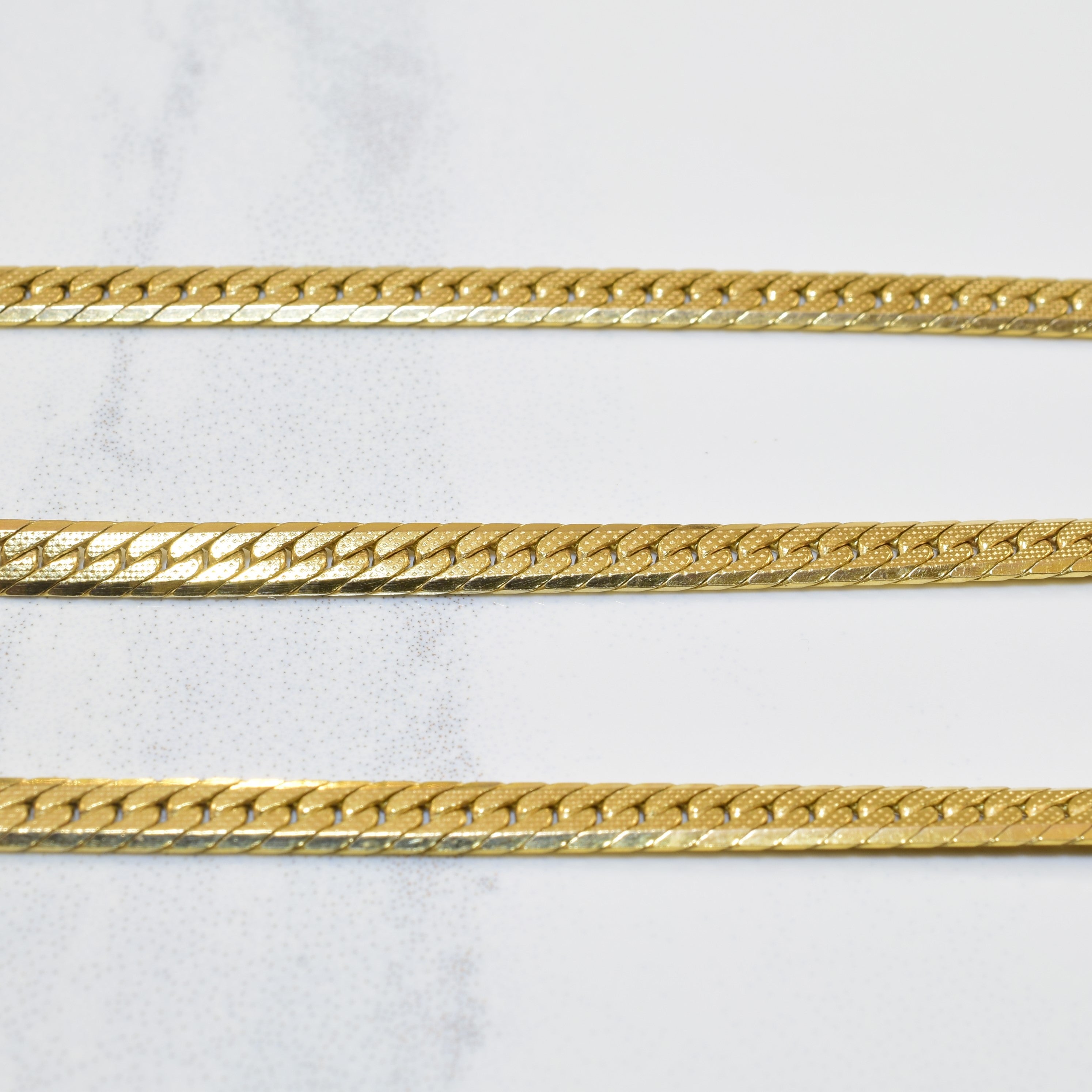 10K Yellow Gold Herringbone Chain Necklace for Women - 20 Inch Elegant Layered Jewelry for Daily Wear & Special Occasions