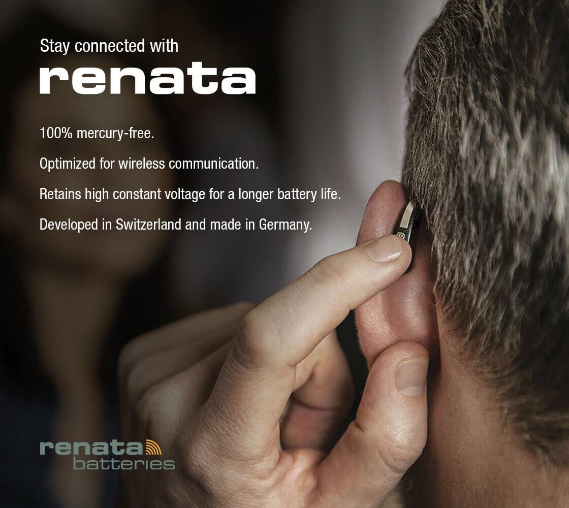 Renata 312 Zinc Air 1.45V Hearing Aid Batteries (300 Count) - Swiss-Designed Long-Lasting Power for Hearing Devices | Perfect for Daily Use, Travel & Emergency Backup