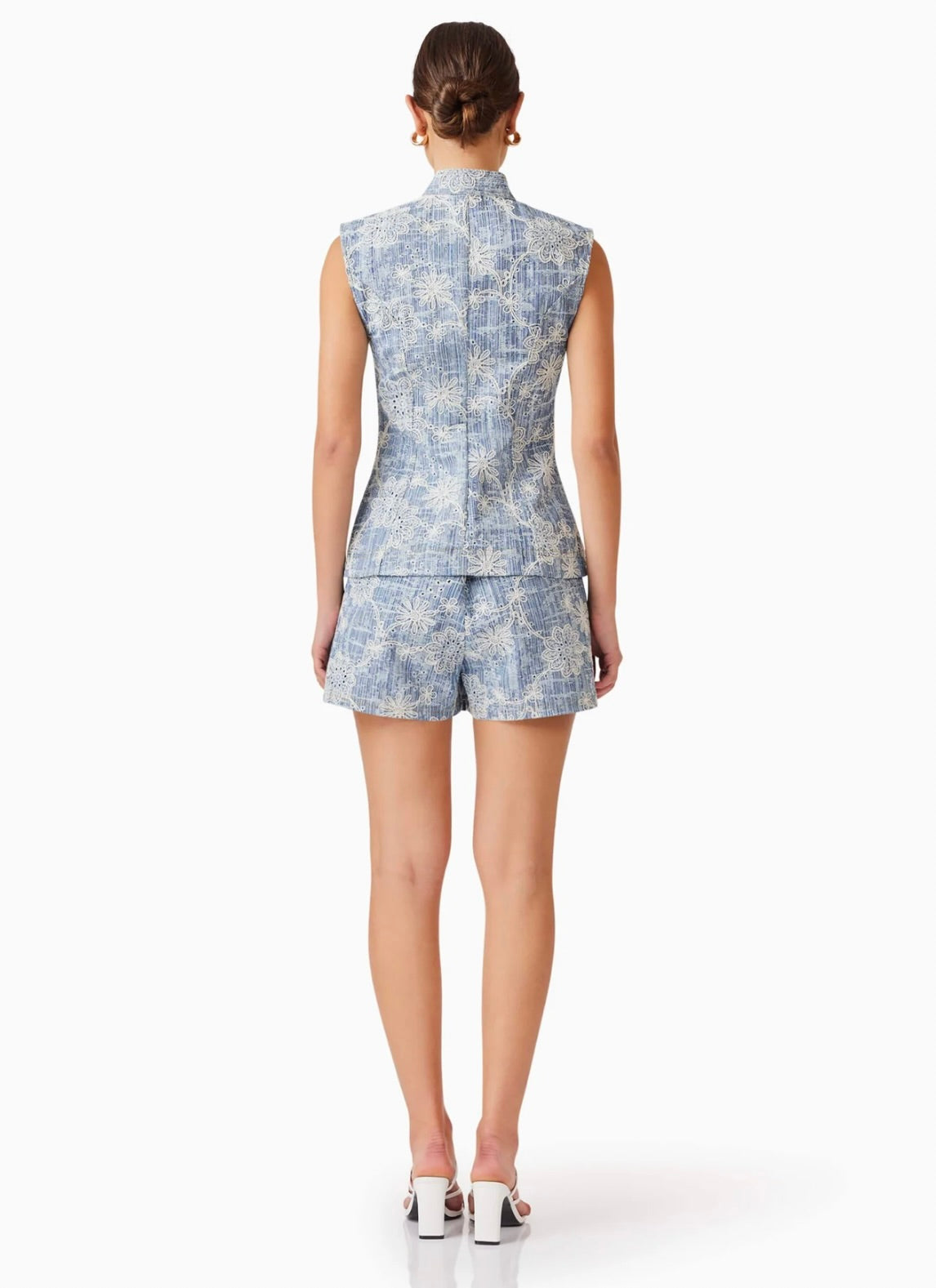 Monica Women's High Waisted Denim Skirt - Stretch Comfort Fit A-Line Mini Skirt for Casual Outfits, Date Night & Summer Fashion