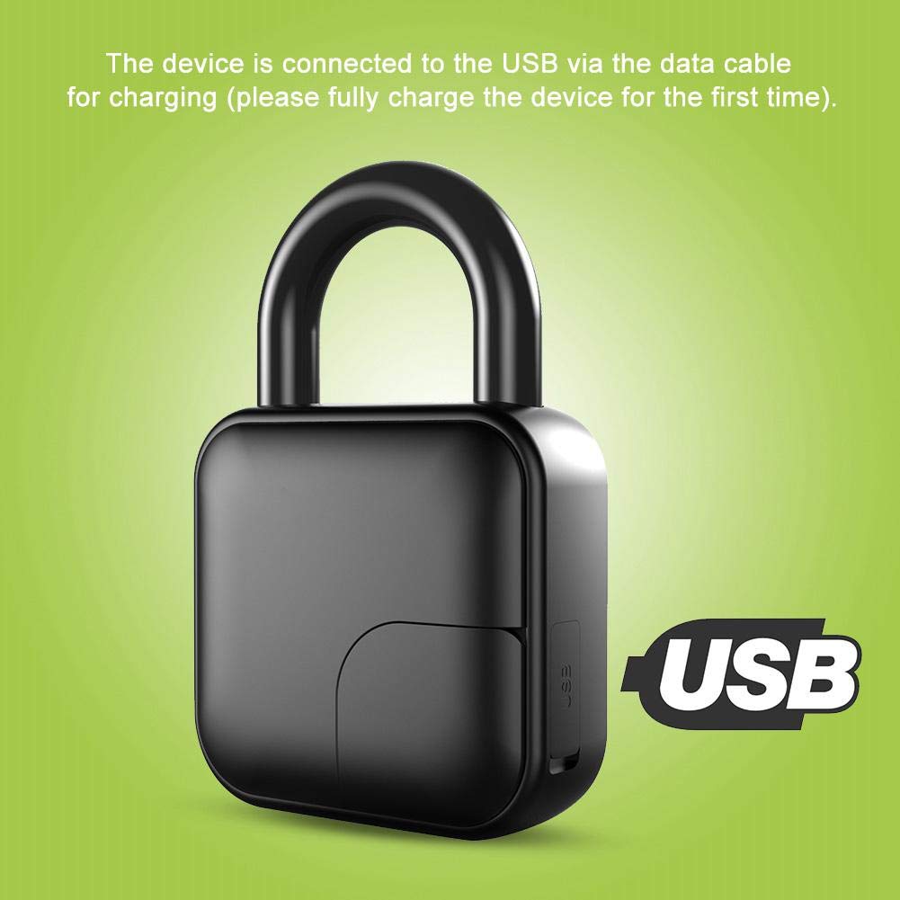 Smart Fingerprint Padlock - Keyless Electronic Lock with Anti-Theft Protection for Gym Lockers, Home Doors, Backpacks & Suitcases | Secure Your Valuables Anywhere