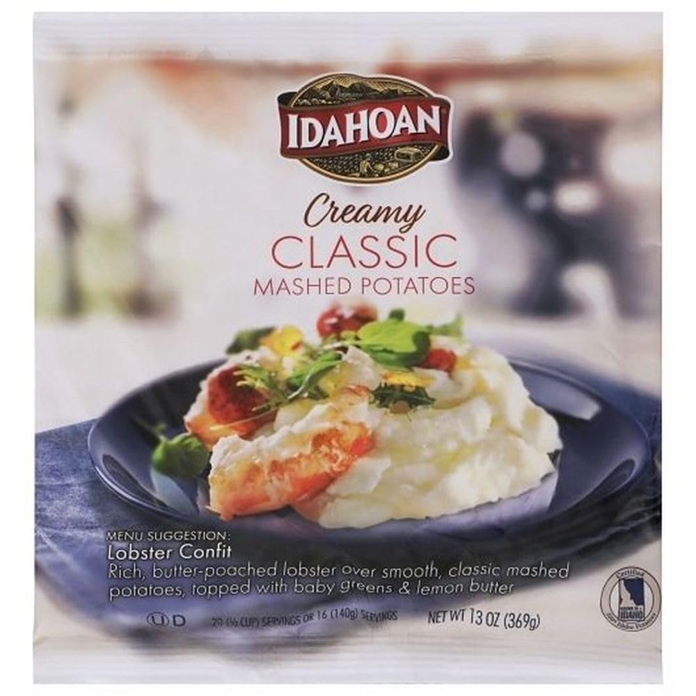 Idahoan Real Mashed Potatoes - 13 Ounce (Pack of 24) | Instant Mashed Potato Mix | Perfect for Camping, Holidays & Quick Family Meals