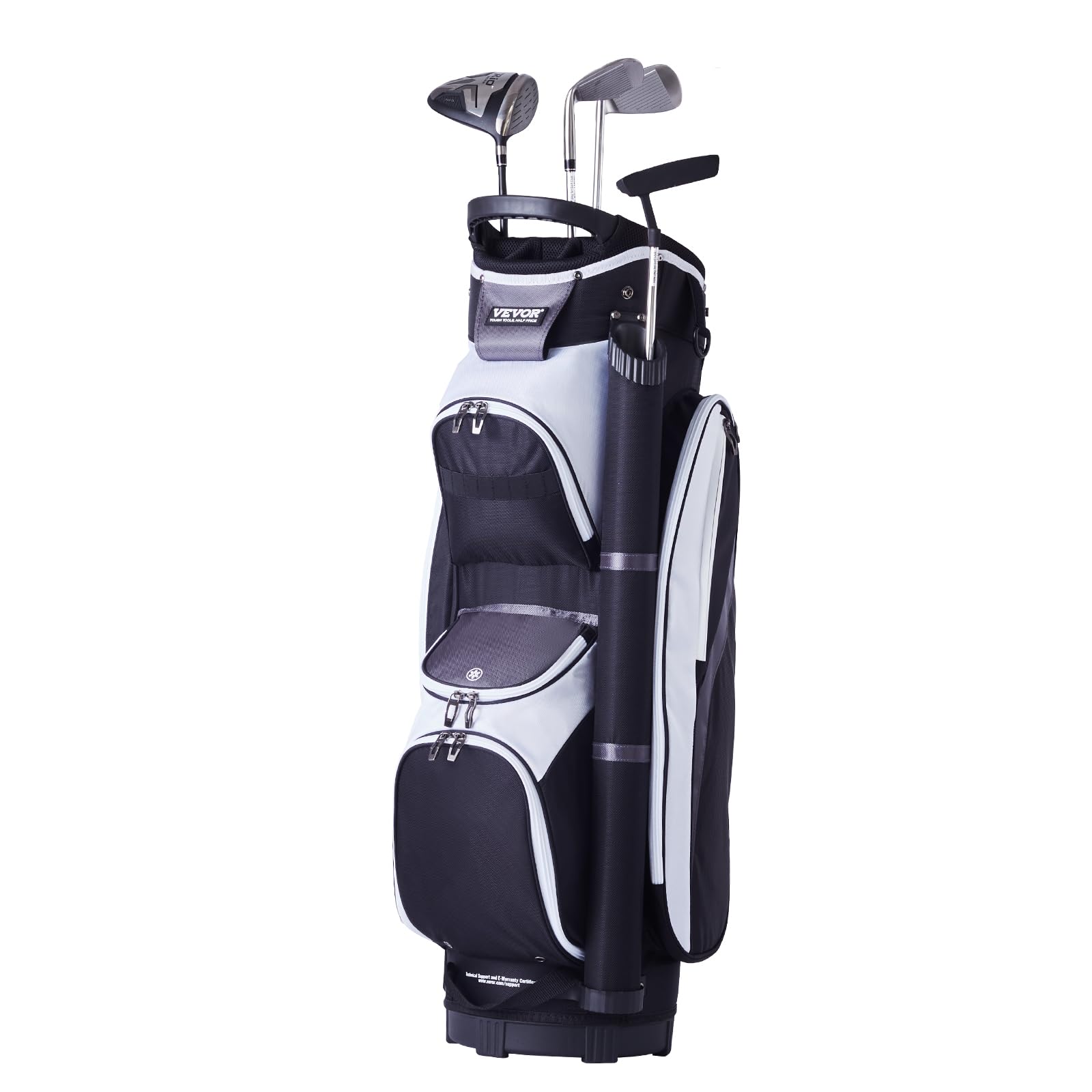 VEVOR Premium 14-Way Golf Cart Bag with Stand - Durable Golf Bag with Handles, Dust Cover & Detachable Dual Strap for Men & Women - Perfect for Golf Courses, Driving Ranges & Tournaments