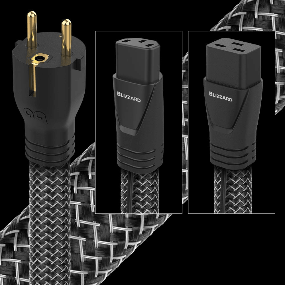 AudioQuest Blizzard High-Performance Power Cable - Premium Audio Power Cord for Home Theater, Hi-Fi Systems & Studio Equipment