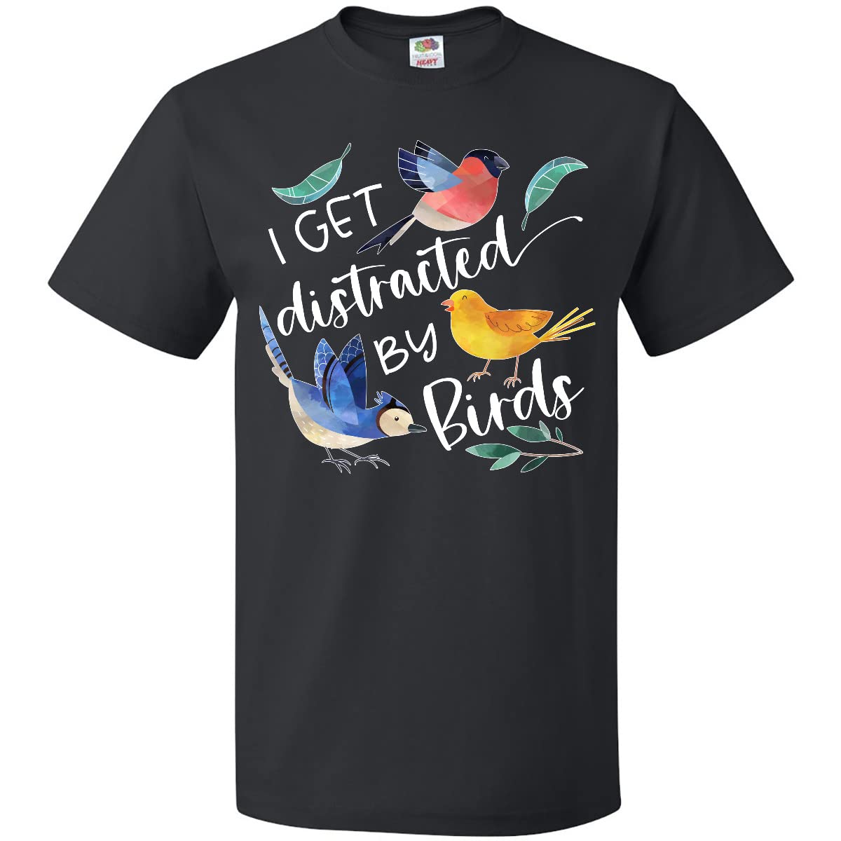 Distracted by Birds Funny Adult T-Shirt | Graphic Novelty Tee for Bird Lovers | Perfect for Birdwatching, Outdoor Adventures & Casual Wear