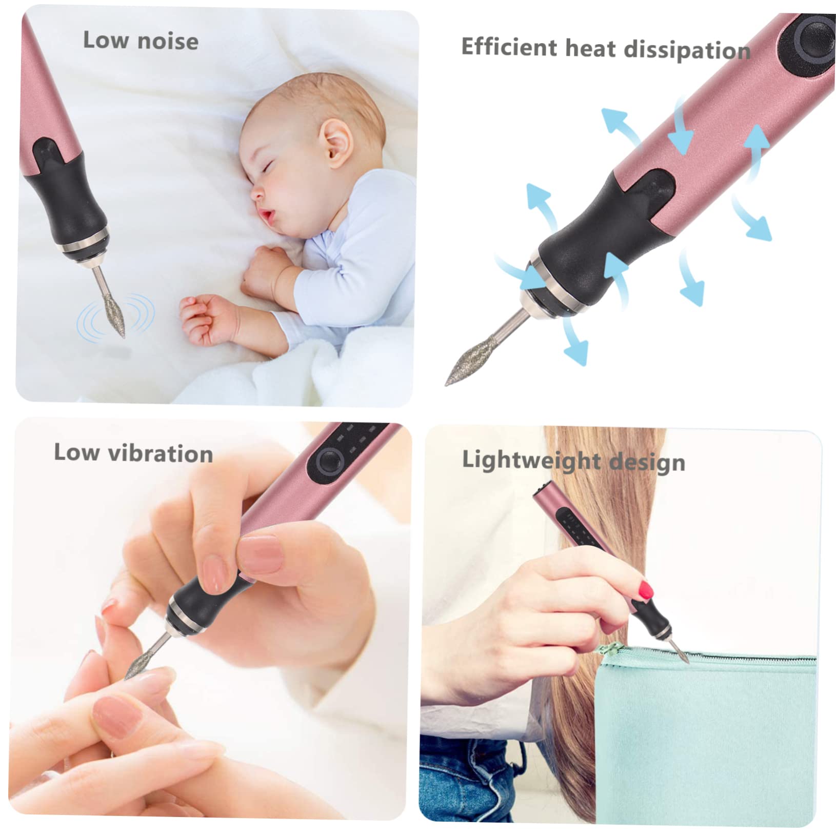 FOMIYES Professional Electric Nail Drill - Compact Nail Art Polisher & Grinding Tool for Women | Home Manicure Kit | Perfect for Nail Salons, DIY Nail Care & Travel Use