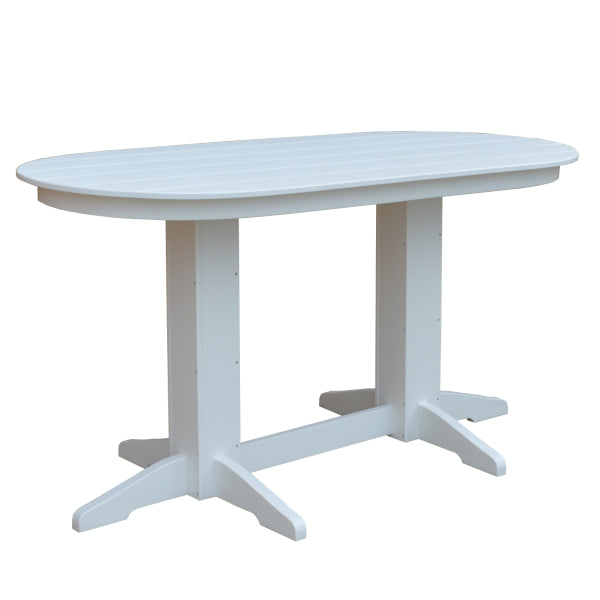 Modern Oval Counter Table for Kitchen & Bar - Stylish Dining & Entertaining Solution - Perfect for Breakfast Nook, Kitchen Island or Home Bar Setup