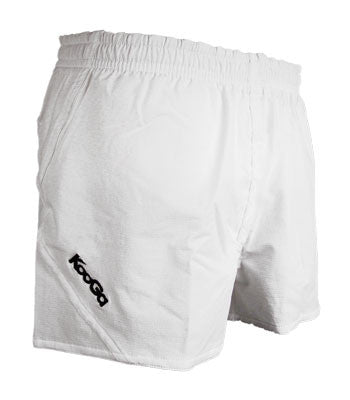 KOOGA FIIJI Men's Rugby Shorts - Breathable Quick-Dry Training & Match Shorts for Rugby Players - White | Perfect for Rugby Practice, Games & Sports Training