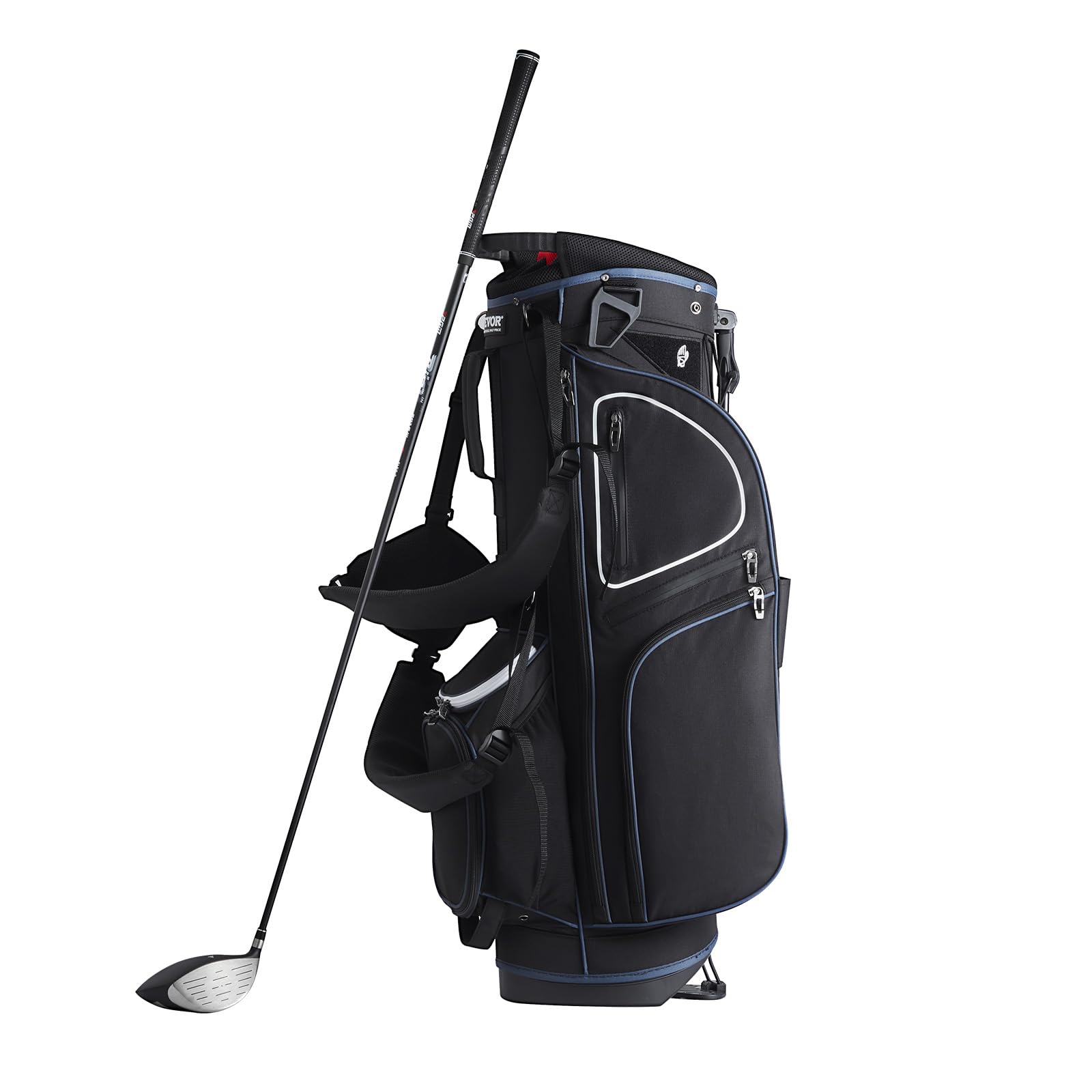 VEVOR Premium 14-Way Golf Cart Bag with Stand - Durable Golf Bag with Organizer Divider Top, Handles, Dust Cover & Detachable Dual Strap for Men & Women - Perfect for Club Storage & Course Transportation
