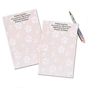 Custom Paw Print Personalized Note Pad - 50 Sheet Memo Pad for Pet Lovers, Office & Home Organization, Gift Ideas