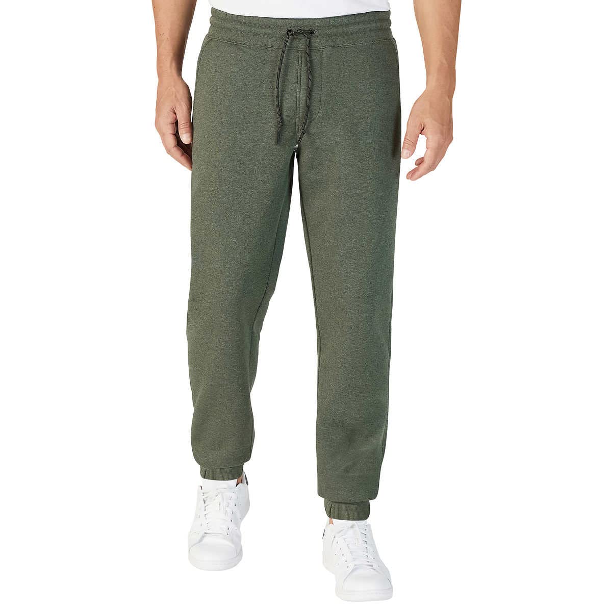 Vintage Fleece-Lined Weatherproof Jogger Pants for Men - Comfortable Winter Running Pants with Elastic Waist - Perfect for Jogging, Hiking & Outdoor Activities