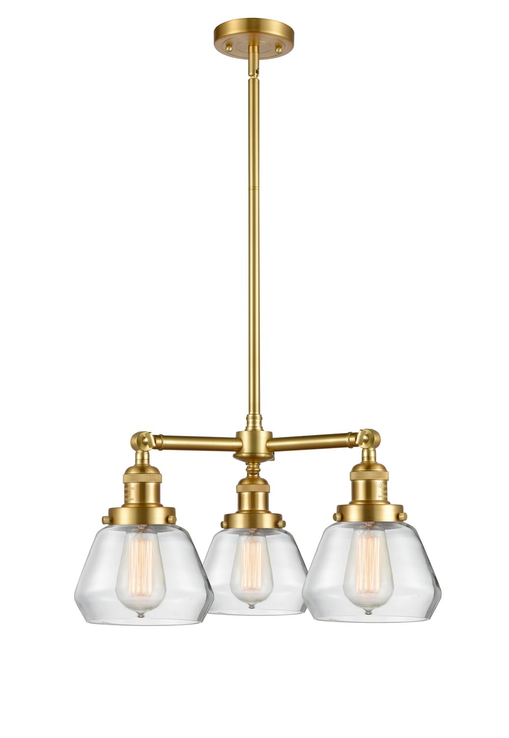 Fulton 3-Light Chandelier - Elegant Ceiling Light Fixture for Dining Room, Bedroom & Living Room Decor | Dimmable Modern Crystal Pendant Lighting