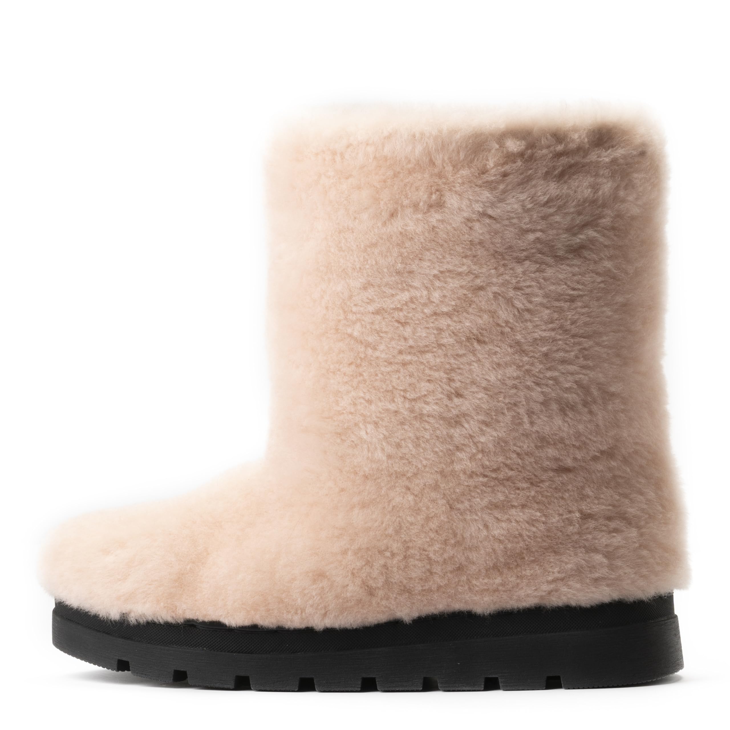 LITVIN Handmade Pale Pink Sheepskin Women's Winter Fur Boots - Cozy Eskimo Snow Boots for Women - Perfect Gift for Her - Ideal for Cold Weather, Snow Days & Outdoor Adventures
