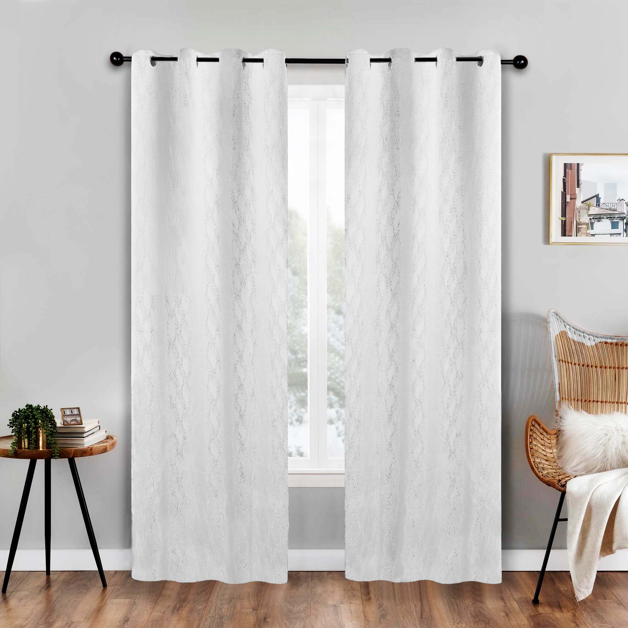 Zuri Textured Washable Blackout Curtains for Bedroom - Thermal Insulated Room Darkening Window Drapes (Set of 2 Panels) - Perfect for Nursery, Home Theater & Light Sleepers