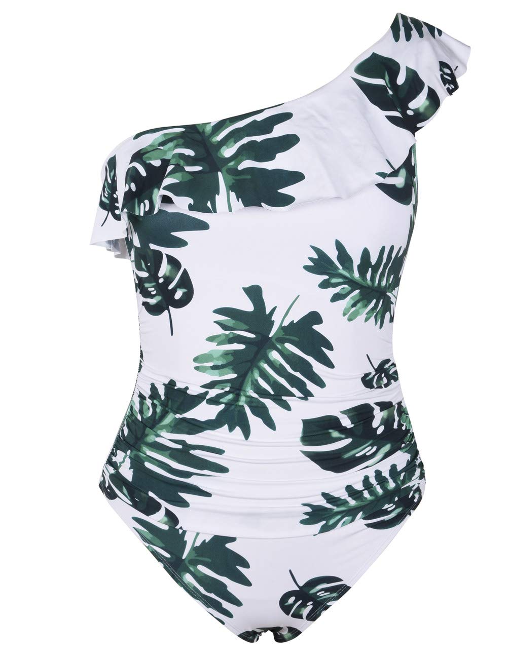 Hilor Women's One Piece Swimsuit - Tummy Control Asymmetric One Shoulder Bathing Suit for Beach, Pool & Vacation | Sexy Slimming Swimwear