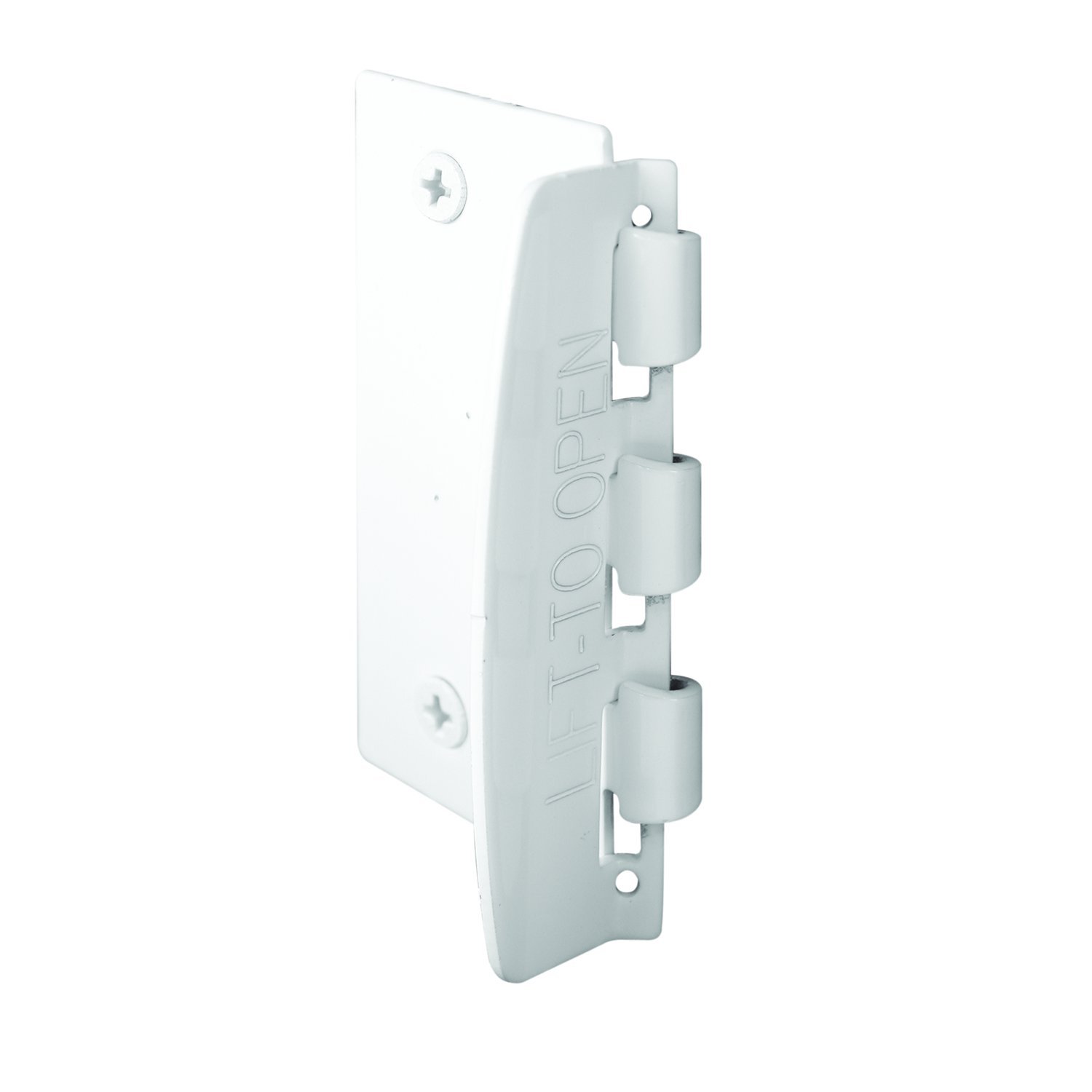 Prime-Line U 9888 Reversible White Flip Action Door Lock with Anti-Lock Out Screw - Child Safety Privacy Lock (2-3/4