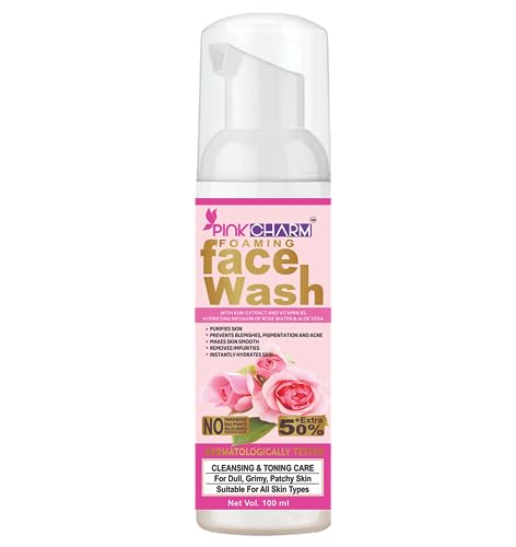 Pink Charm Foaming Face Wash - Gentle Cleanser for Acne & Sensitive Skin | Daily Skincare Routine for Women & Teens